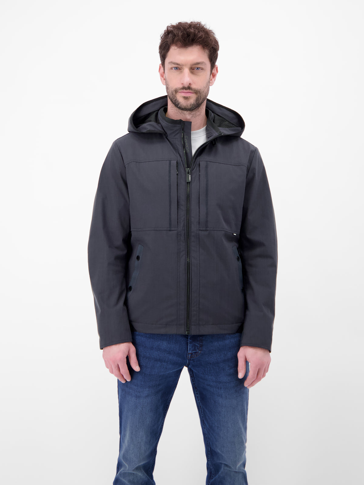 Outdoor-Shell mit abnehmbarer Kapuze - Funktionsjacke