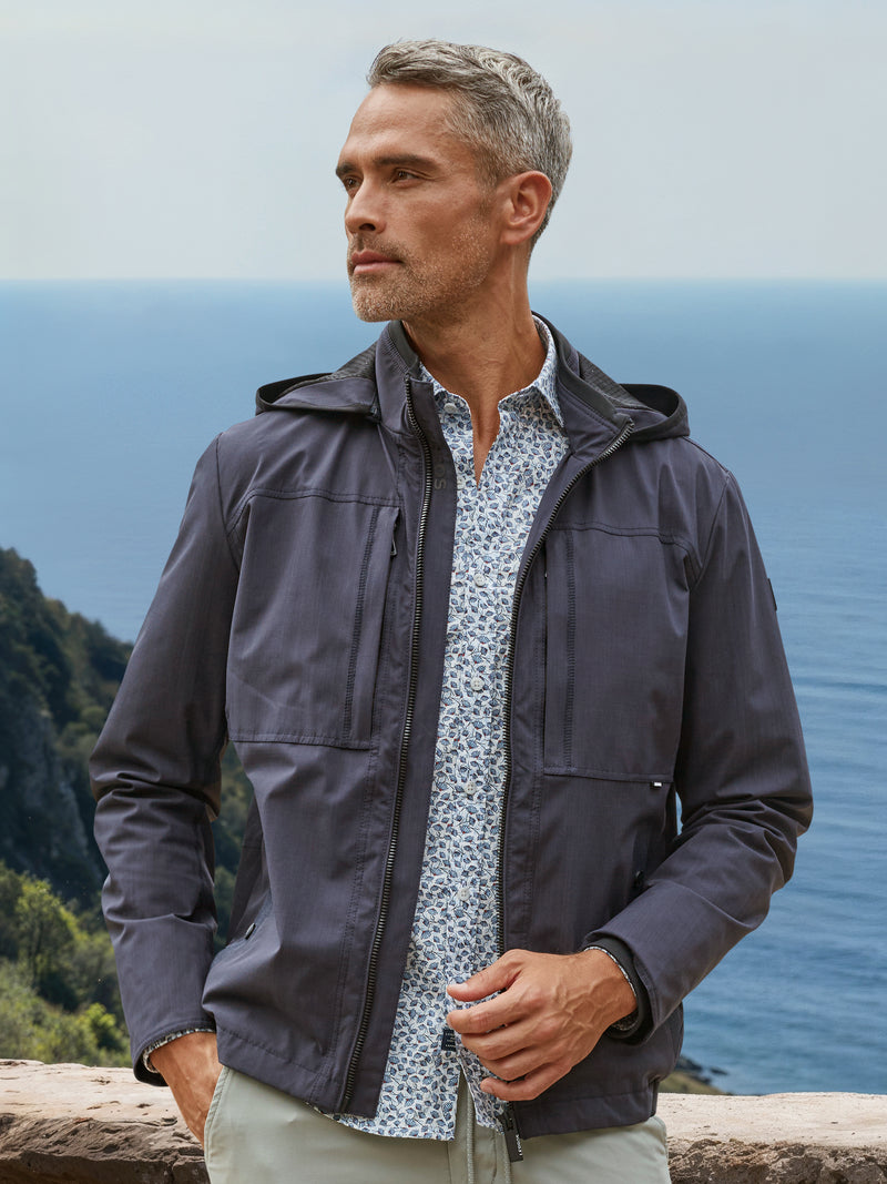 Outdoor-Shell mit abnehmbarer Kapuze - Funktionsjacke