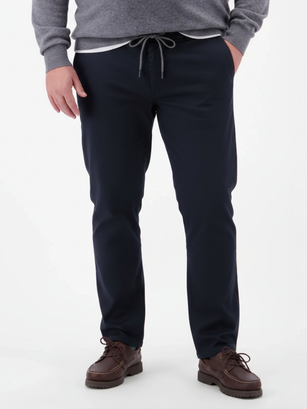 Leichte Chino mit Kordelzug in Plus Size - Chinohosen