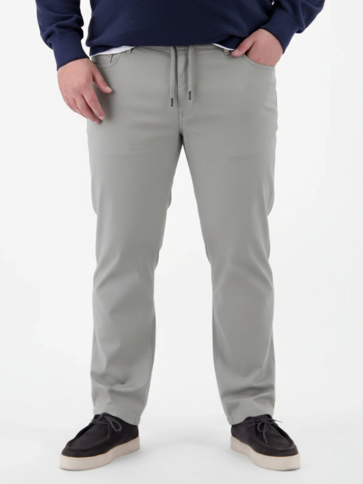 Leichte Chino mit Kordelzug in Plus Size - Chinohosen
