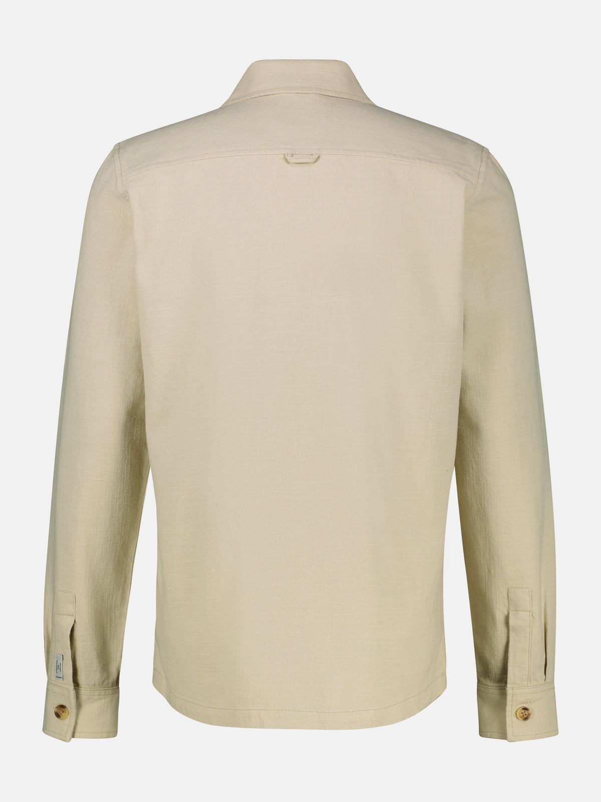 Overshirt aus 100 % Baumwolle, unifarben - Langarmhemd