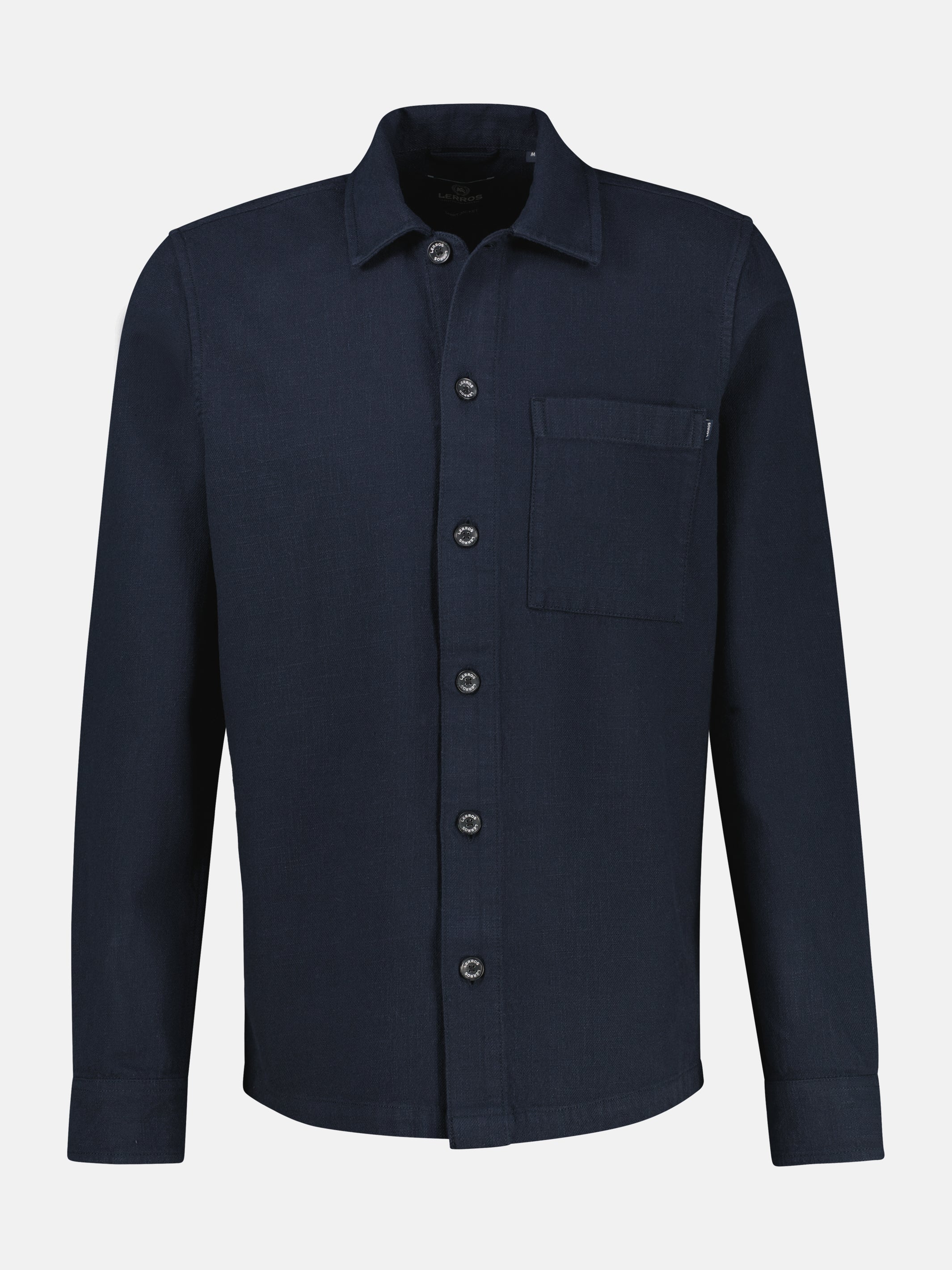 Overshirt aus 100 % Baumwolle, unifarben - Langarmhemd