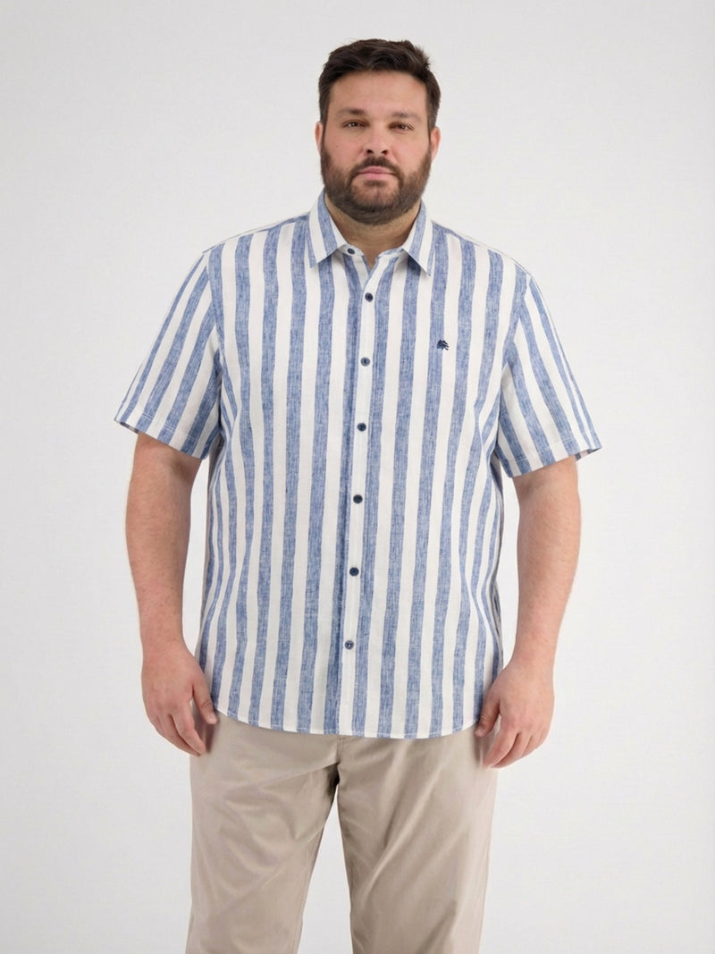 Gestreiftes Kurzarmhemd in grossen Größen - Kurzarmhemd