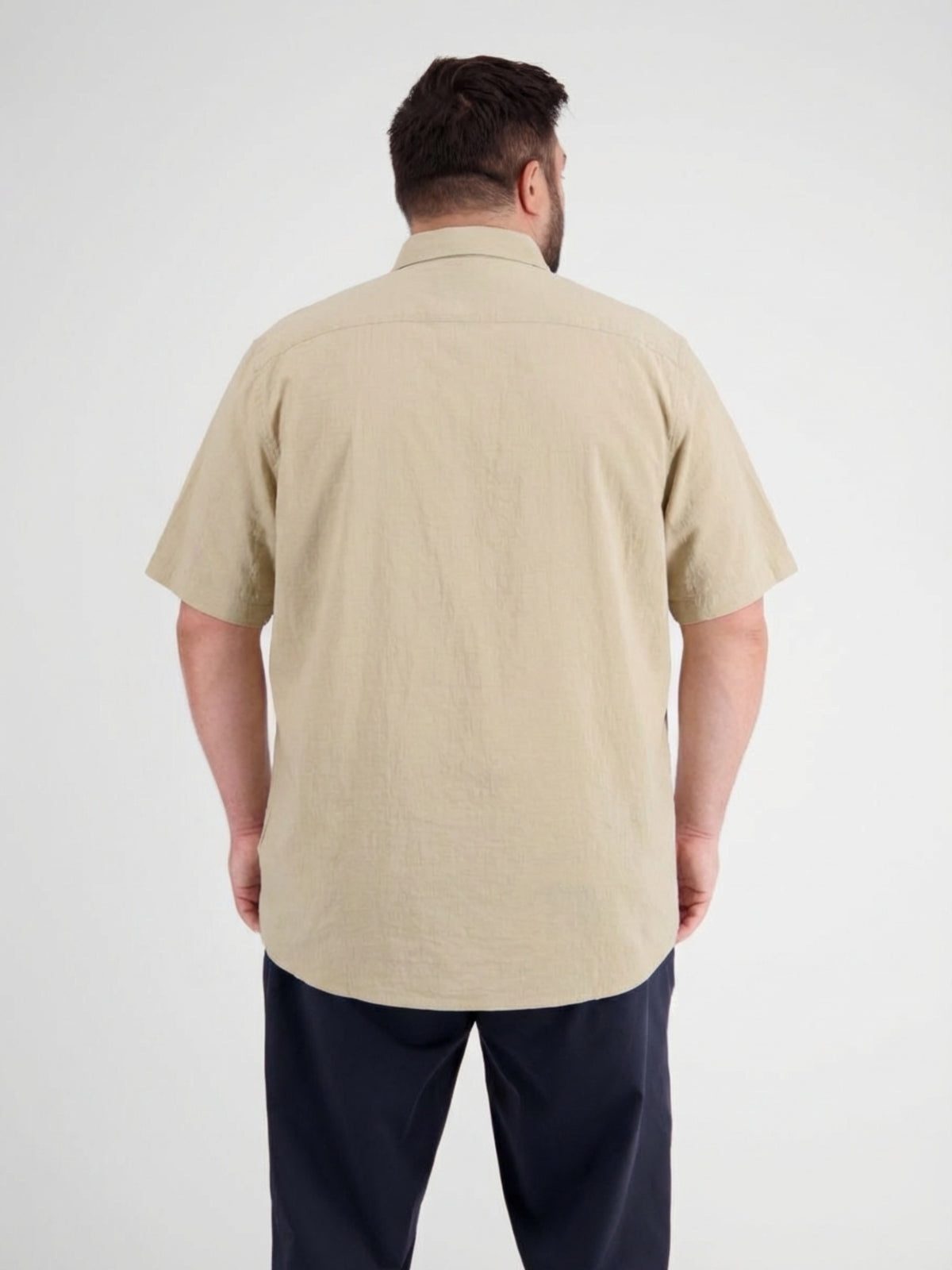 Kurzarmhemd mit Knitterlook, grosse Größen - Kurzarmhemd