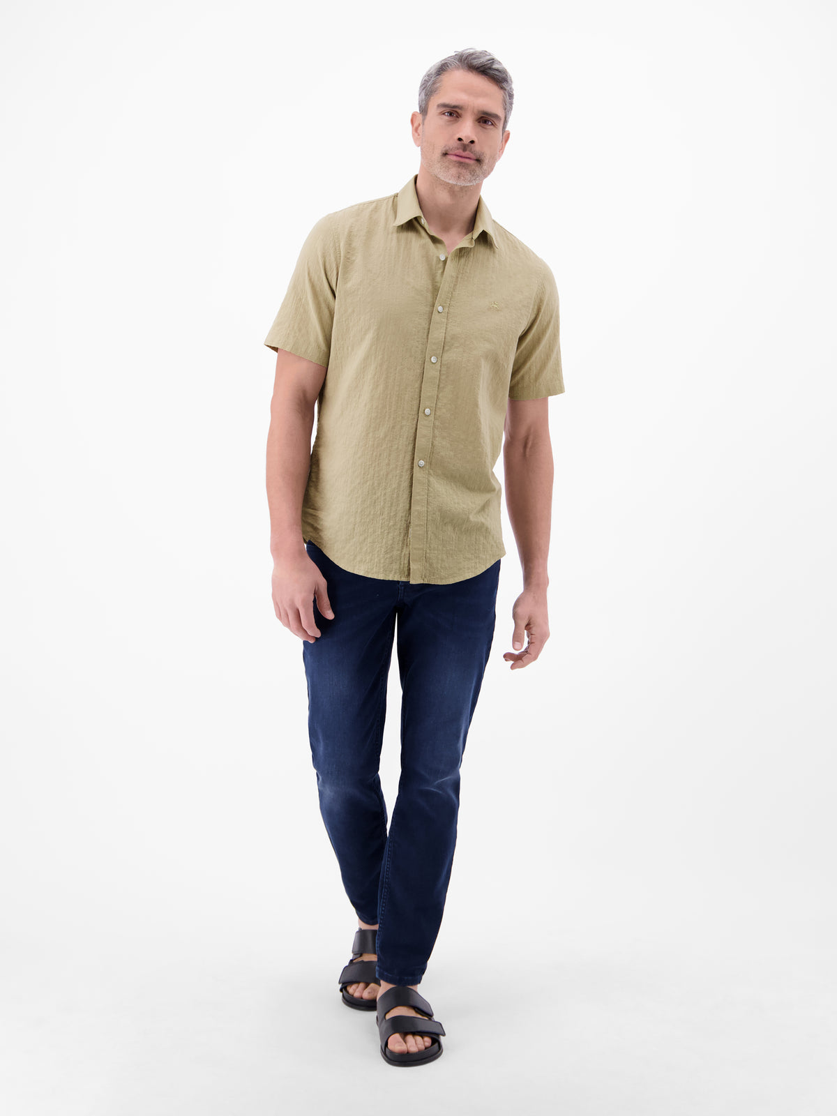 Kurzarmhemd im Knitterlook - Kurzarmhemd