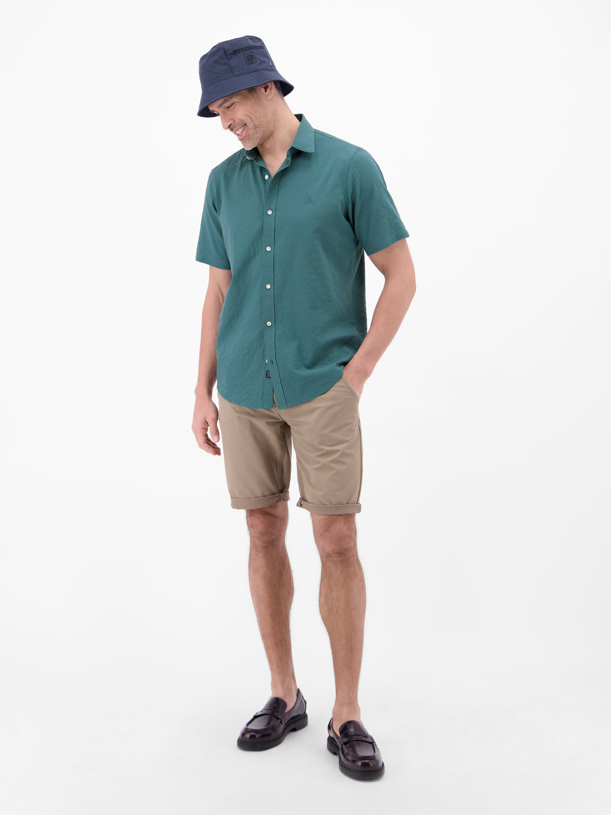 Kurzarmhemd im Knitterlook - Kurzarmhemd