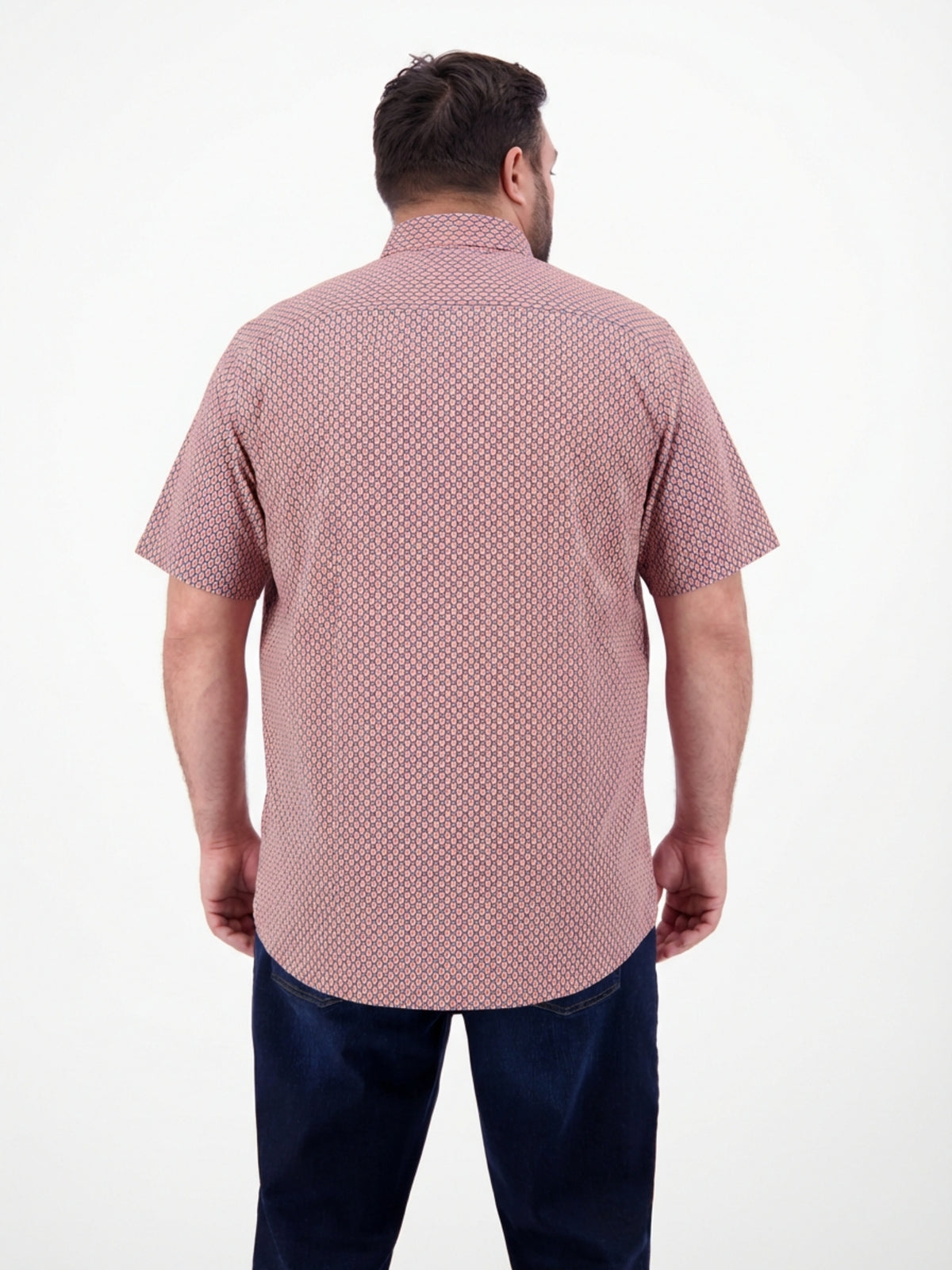 Halbarm-Hemd mit Minimalprint, grosse Größen - Kurzarmhemd