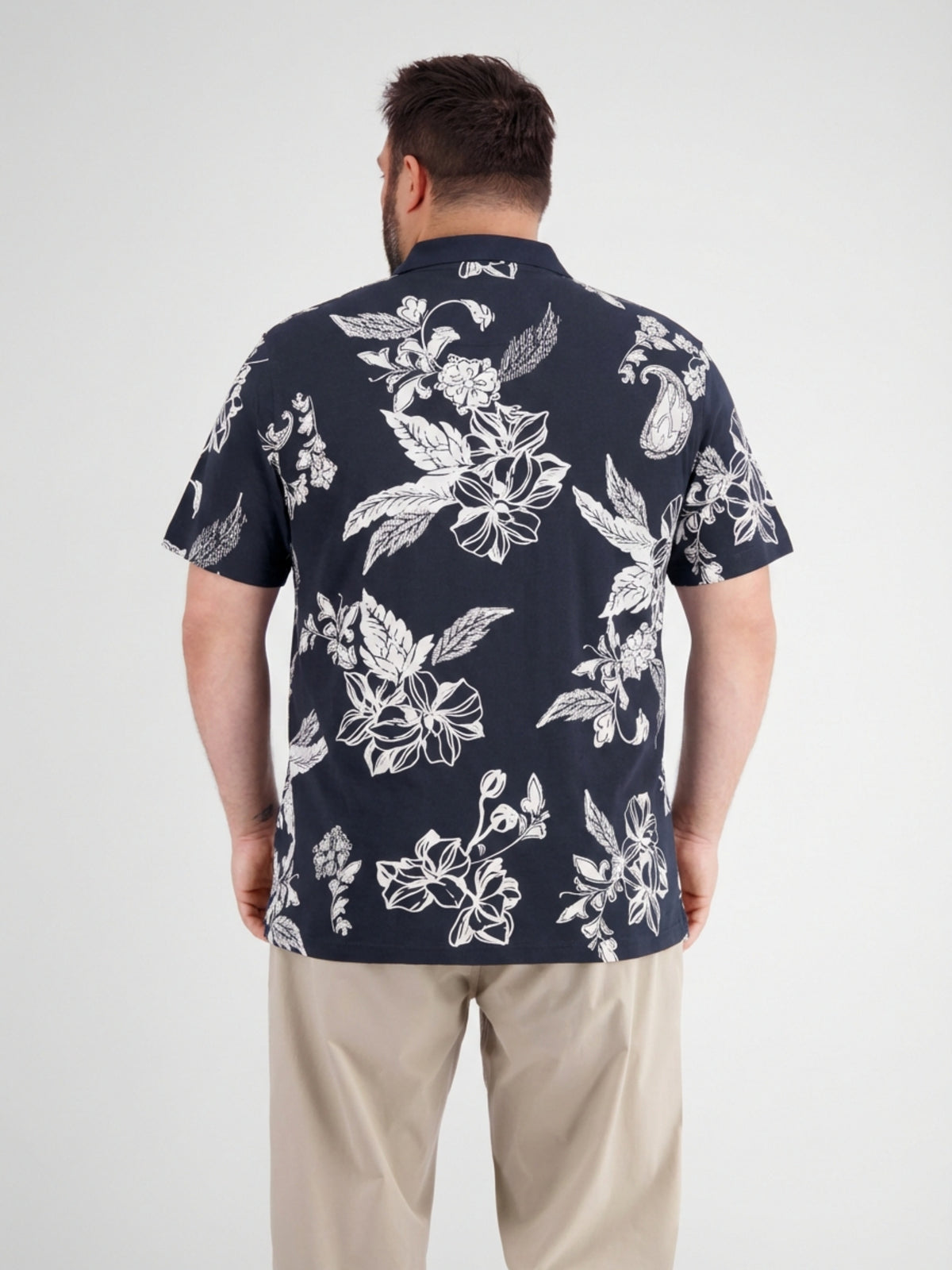 T-Shirt mit O-Neck, All-over-Print in grossen Größen - T-Shirt Rundhals