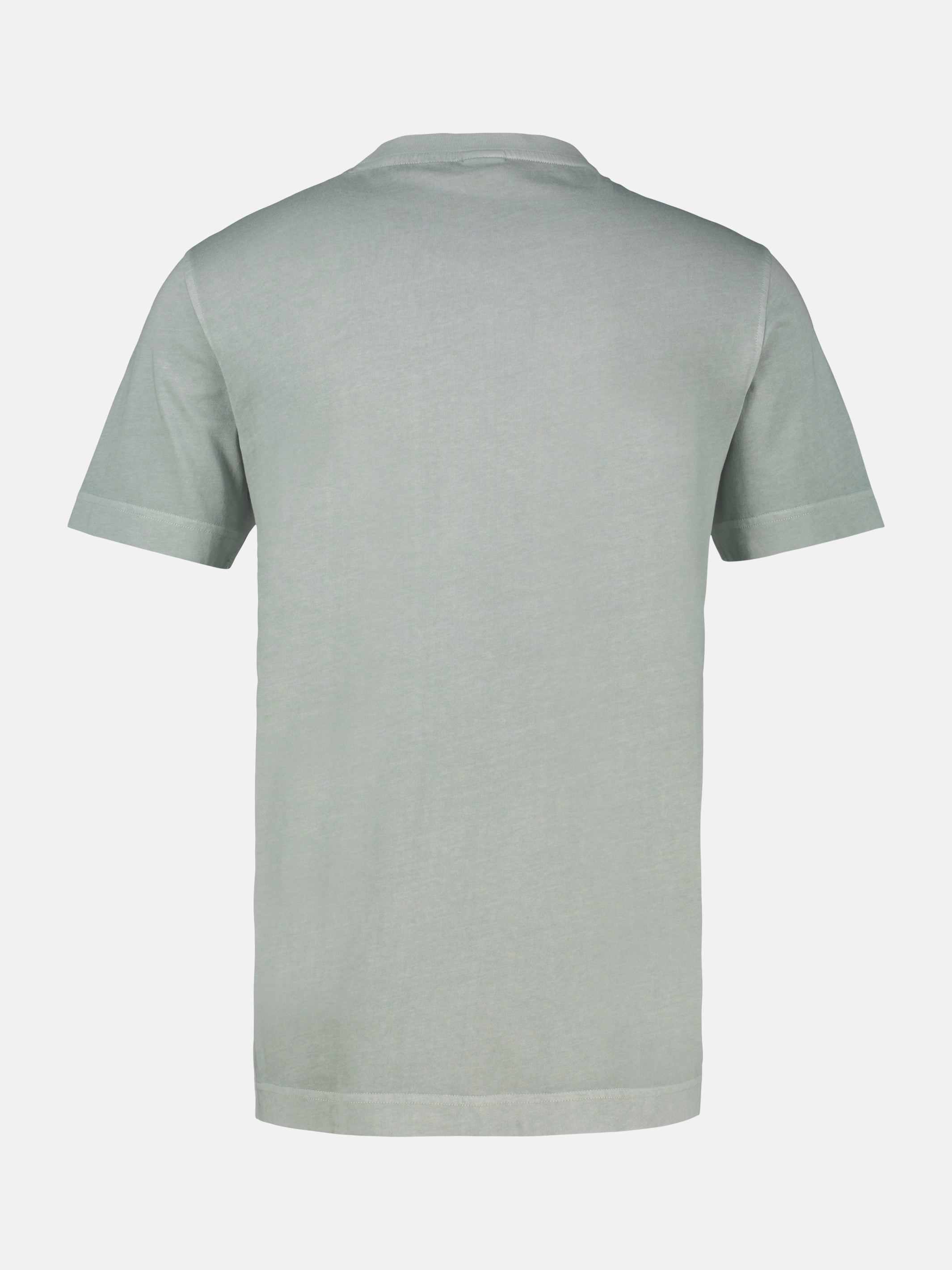 T-Shirt mit O-Neck und Brusttasche - T-Shirt Rundhals