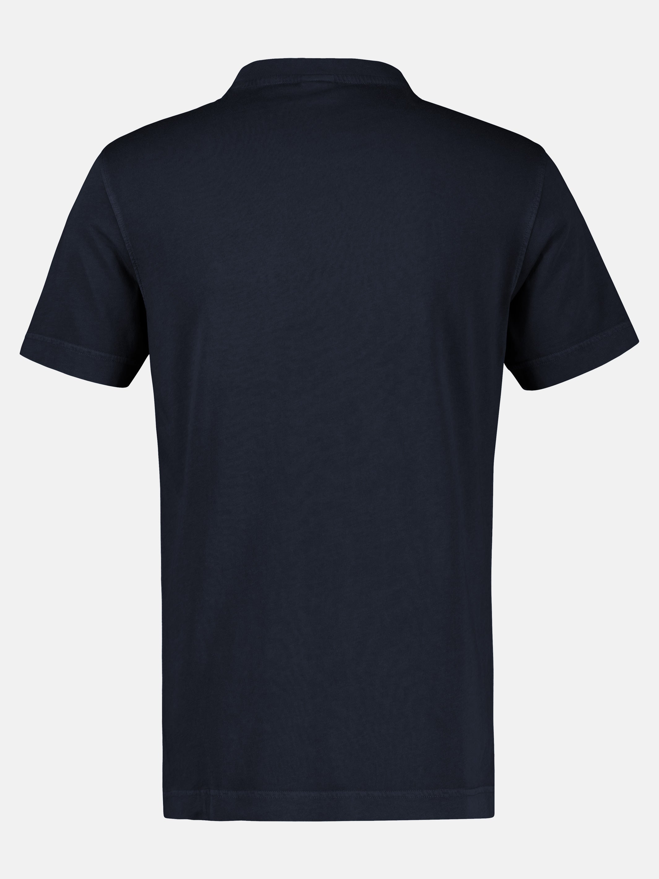 T-Shirt mit O-Neck und Brusttasche - T-Shirt Rundhals