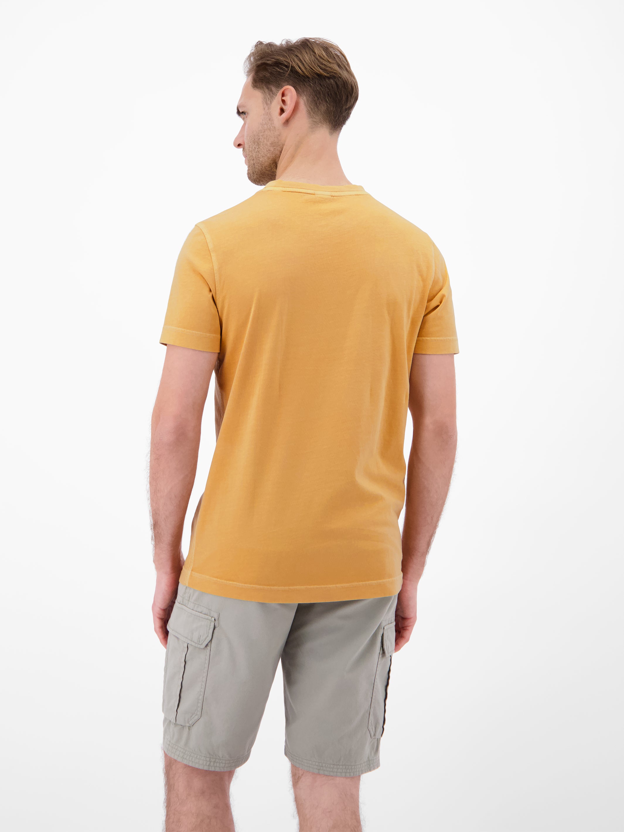 T-Shirt mit O-Neck und Frontprint - T-Shirt Rundhals