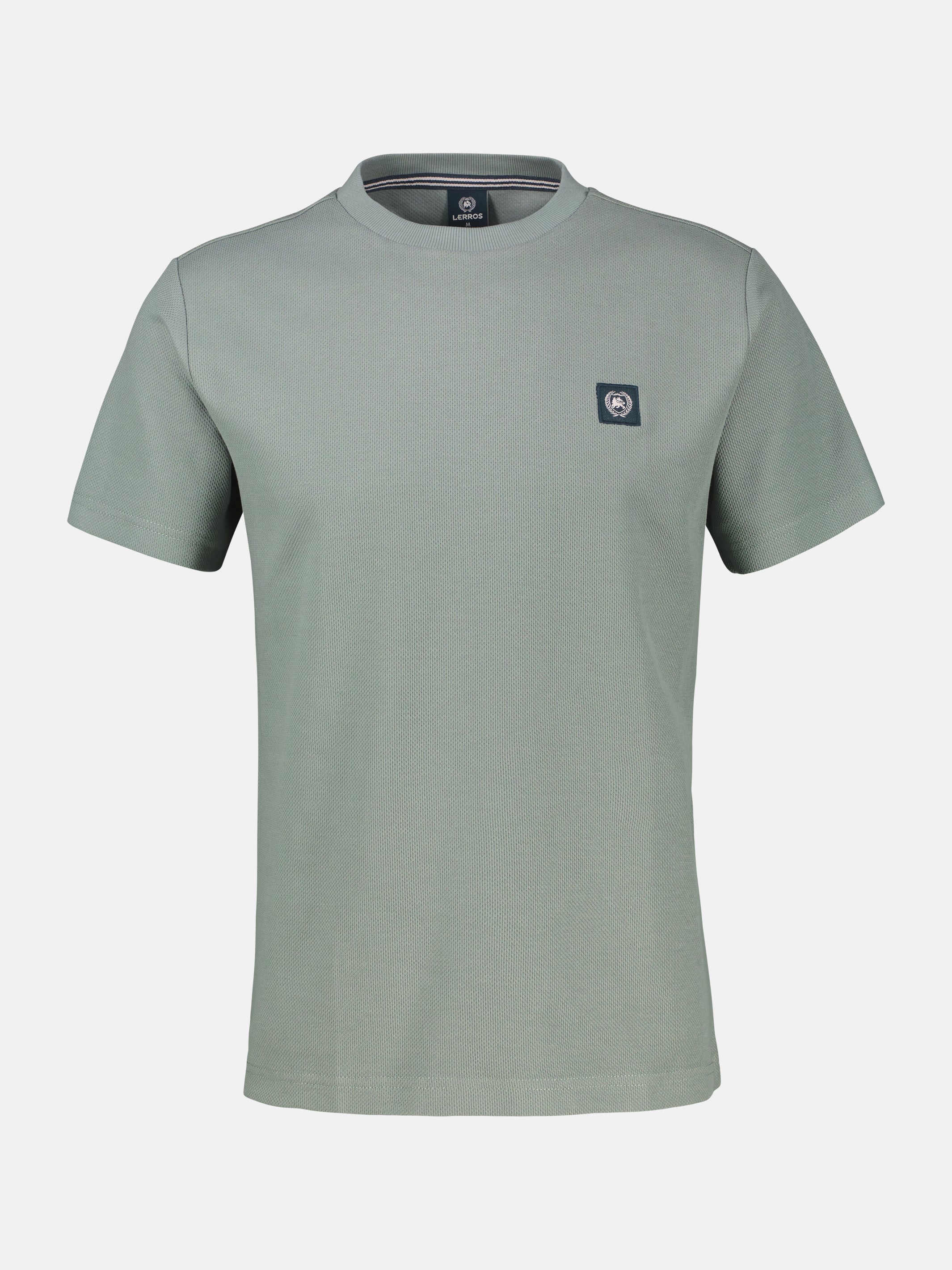 T-Shirt mit Waffelstruktur in grossen Größen - T-Shirt Rundhals