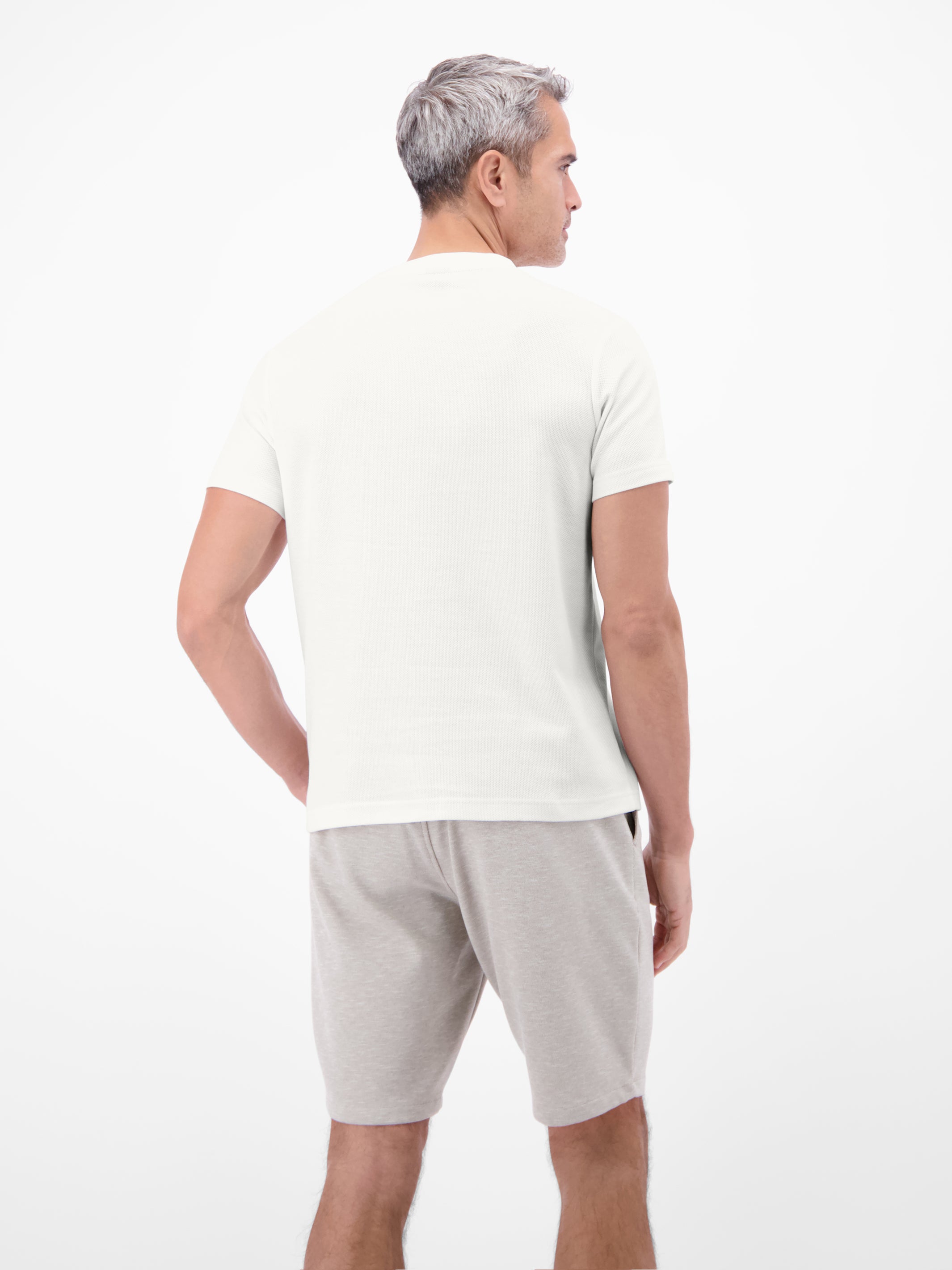 T-Shirt mit Waffelstruktur aus 100 % Baumwolle - T-Shirt Rundhals