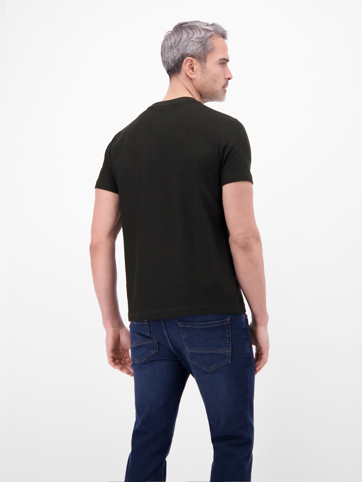 T-Shirt mit Waffelstruktur aus 100 % Baumwolle - T-Shirt Rundhals