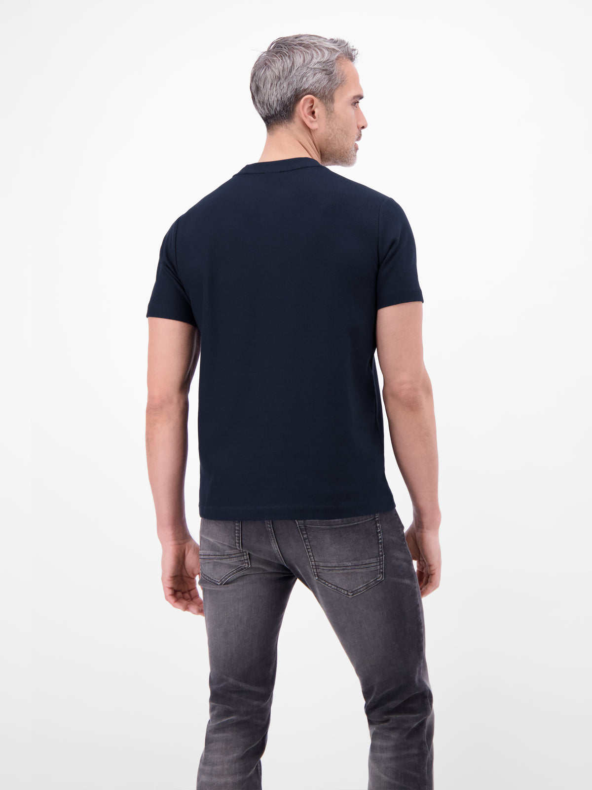 T-Shirt mit Waffelstruktur aus 100 % Baumwolle - T-Shirt Rundhals