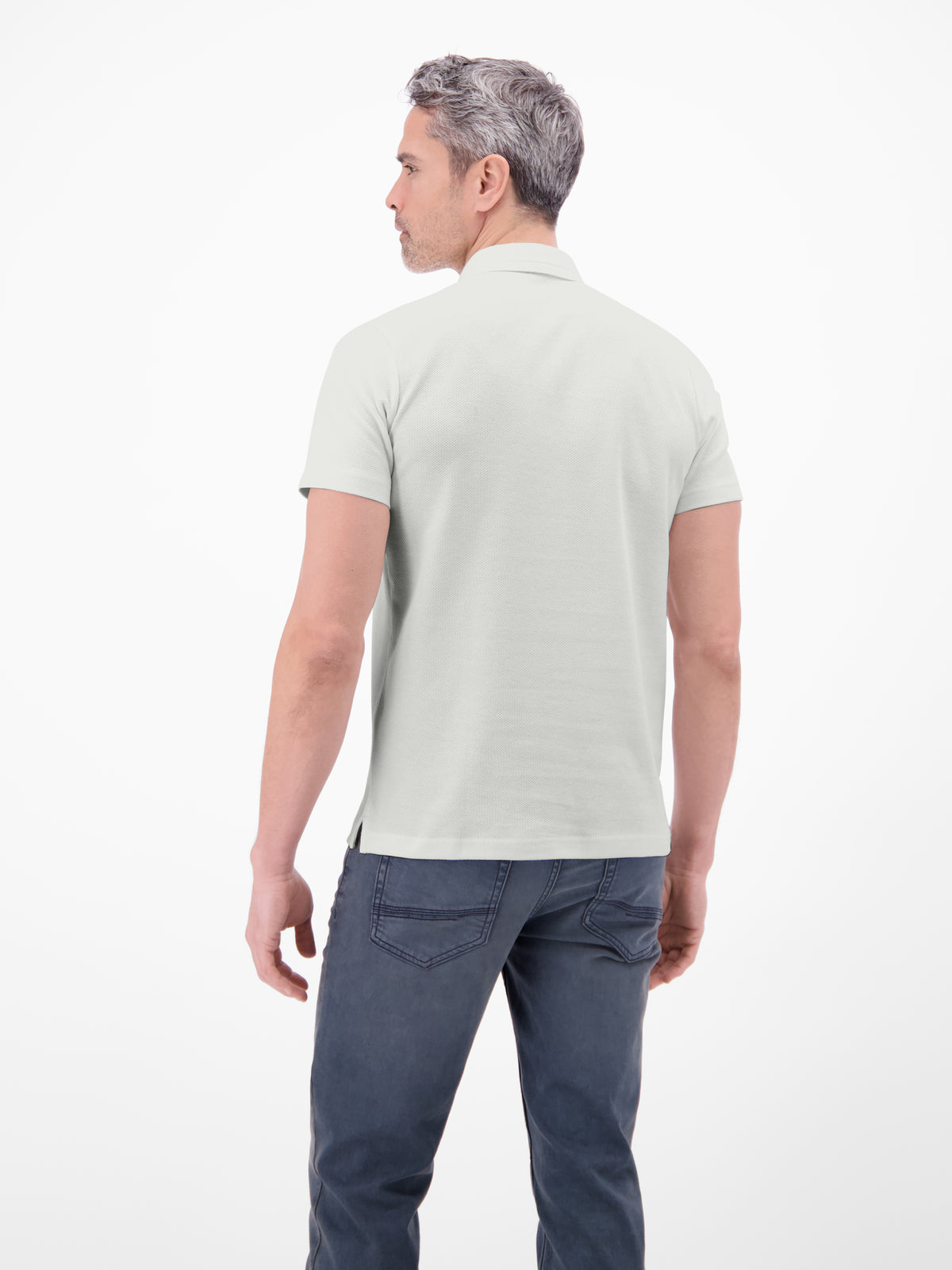 Poloshirt mit Waffelstruktur aus 100 % Baumwolle - Polo Shirt Kurzarm