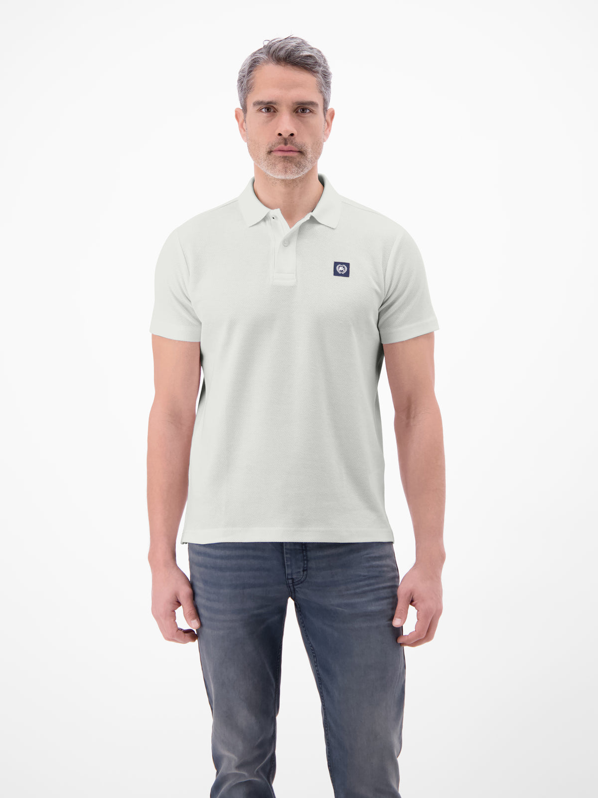 Poloshirt mit Waffelstruktur aus 100 % Baumwolle - Polo Shirt Kurzarm
