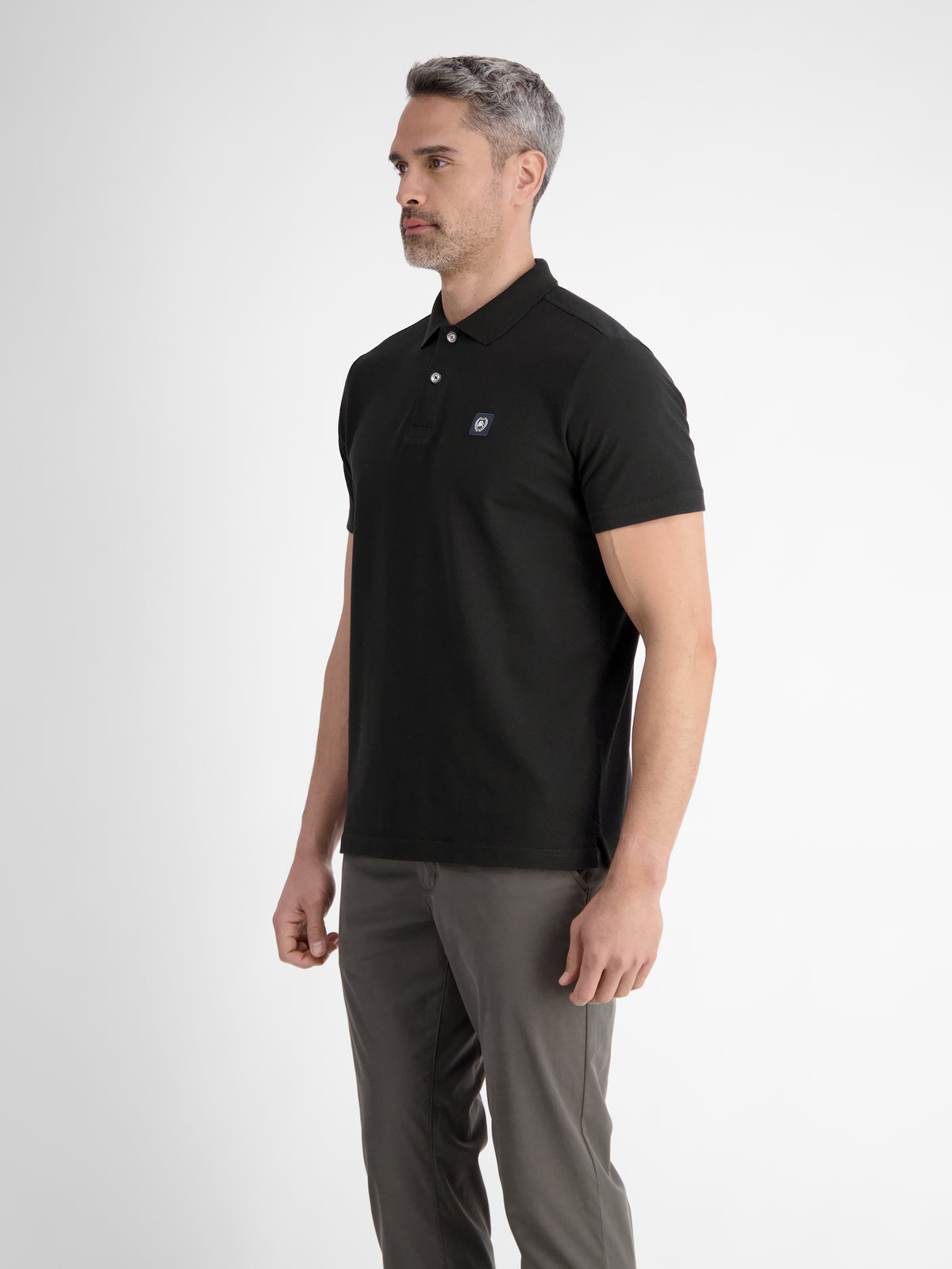 Poloshirt mit Waffelstruktur aus 100 % Baumwolle - Polo Shirt Kurzarm