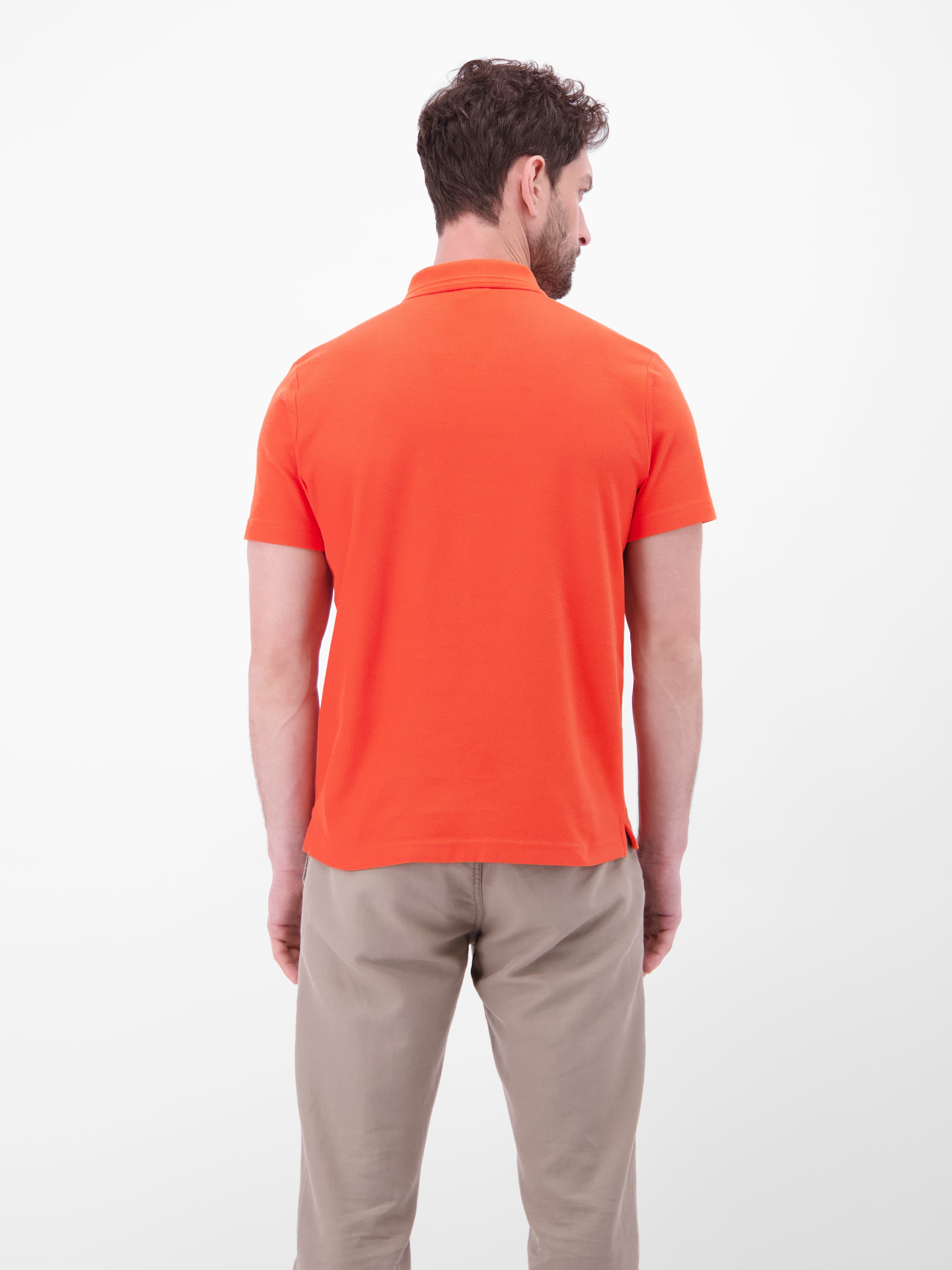 Poloshirt mit Waffelstruktur aus 100 % Baumwolle - Polo Shirt Kurzarm