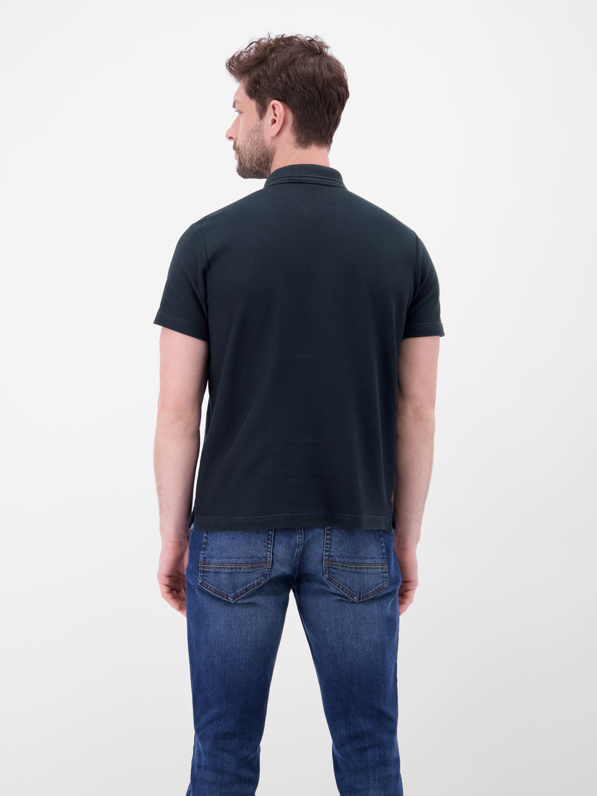 Poloshirt mit Waffelstruktur aus 100 % Baumwolle - Polo Shirt Kurzarm