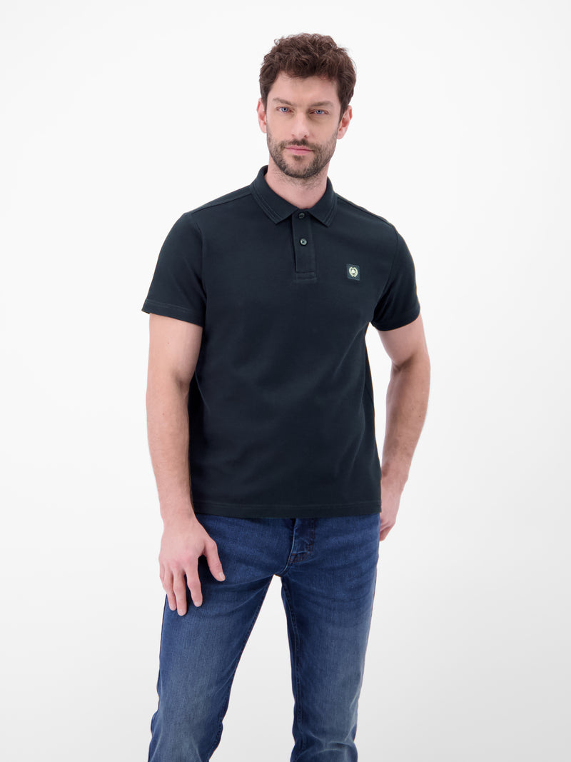 Poloshirt mit Waffelstruktur aus 100 % Baumwolle - Polo Shirt Kurzarm
