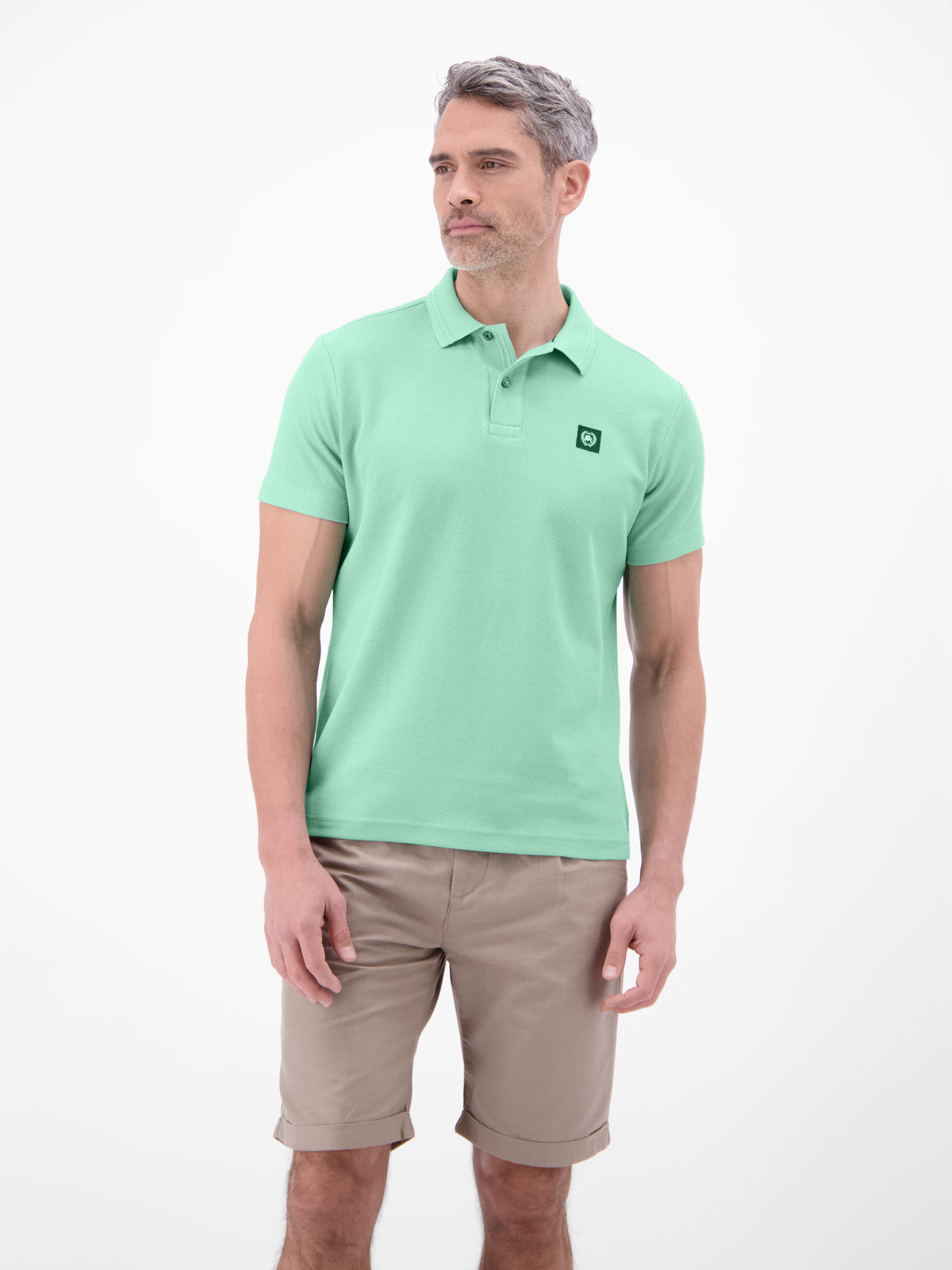 Poloshirt mit Waffelstruktur aus 100 % Baumwolle - Polo Shirt Kurzarm