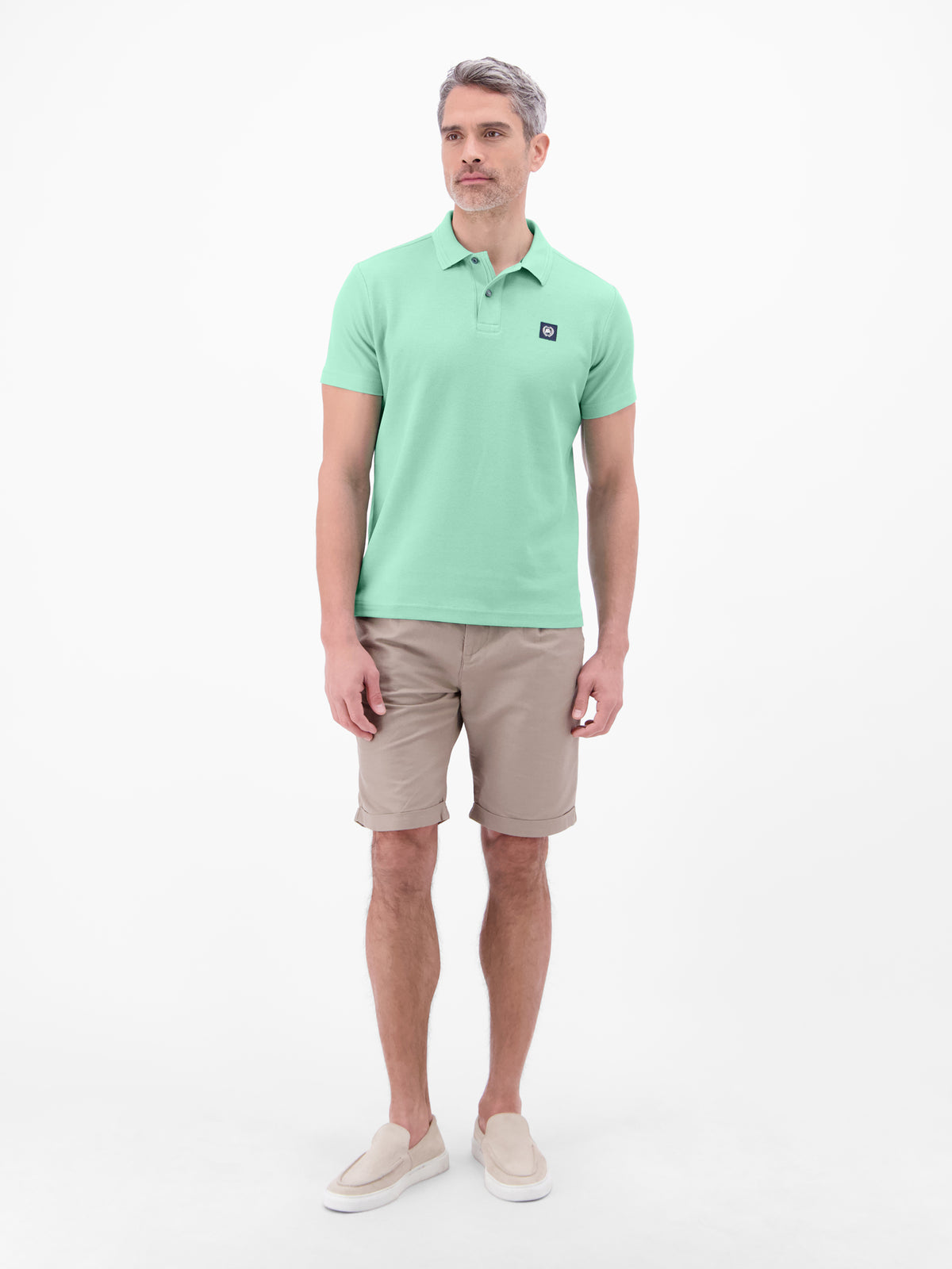 Poloshirt mit Waffelstruktur aus 100 % Baumwolle - Polo Shirt Kurzarm