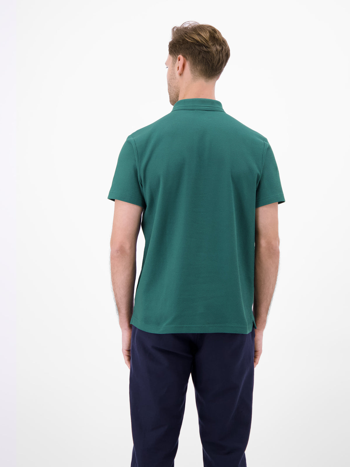 Poloshirt mit Waffelstruktur aus 100 % Baumwolle - Polo Shirt Kurzarm