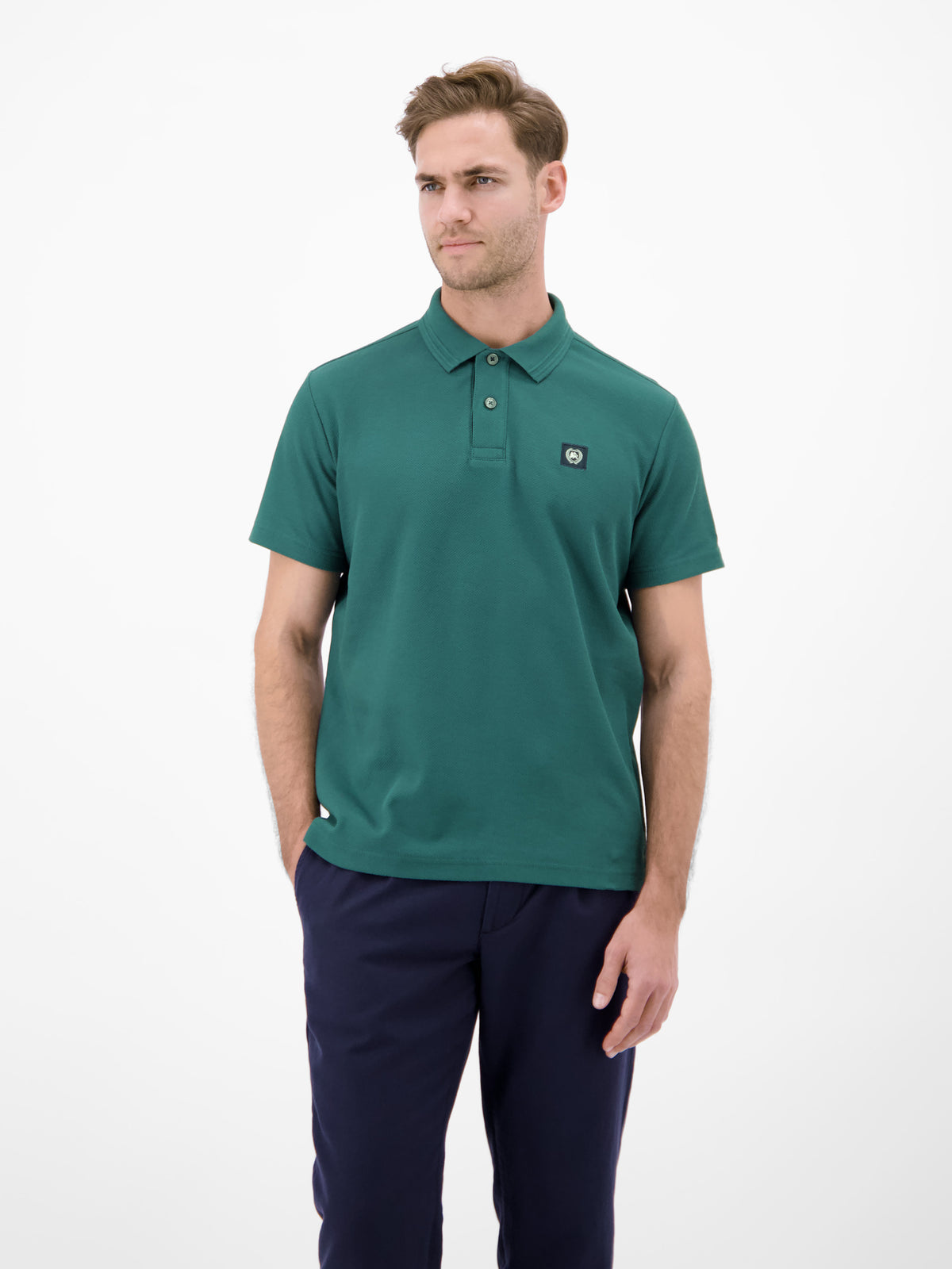 Poloshirt mit Waffelstruktur aus 100 % Baumwolle - Polo Shirt Kurzarm