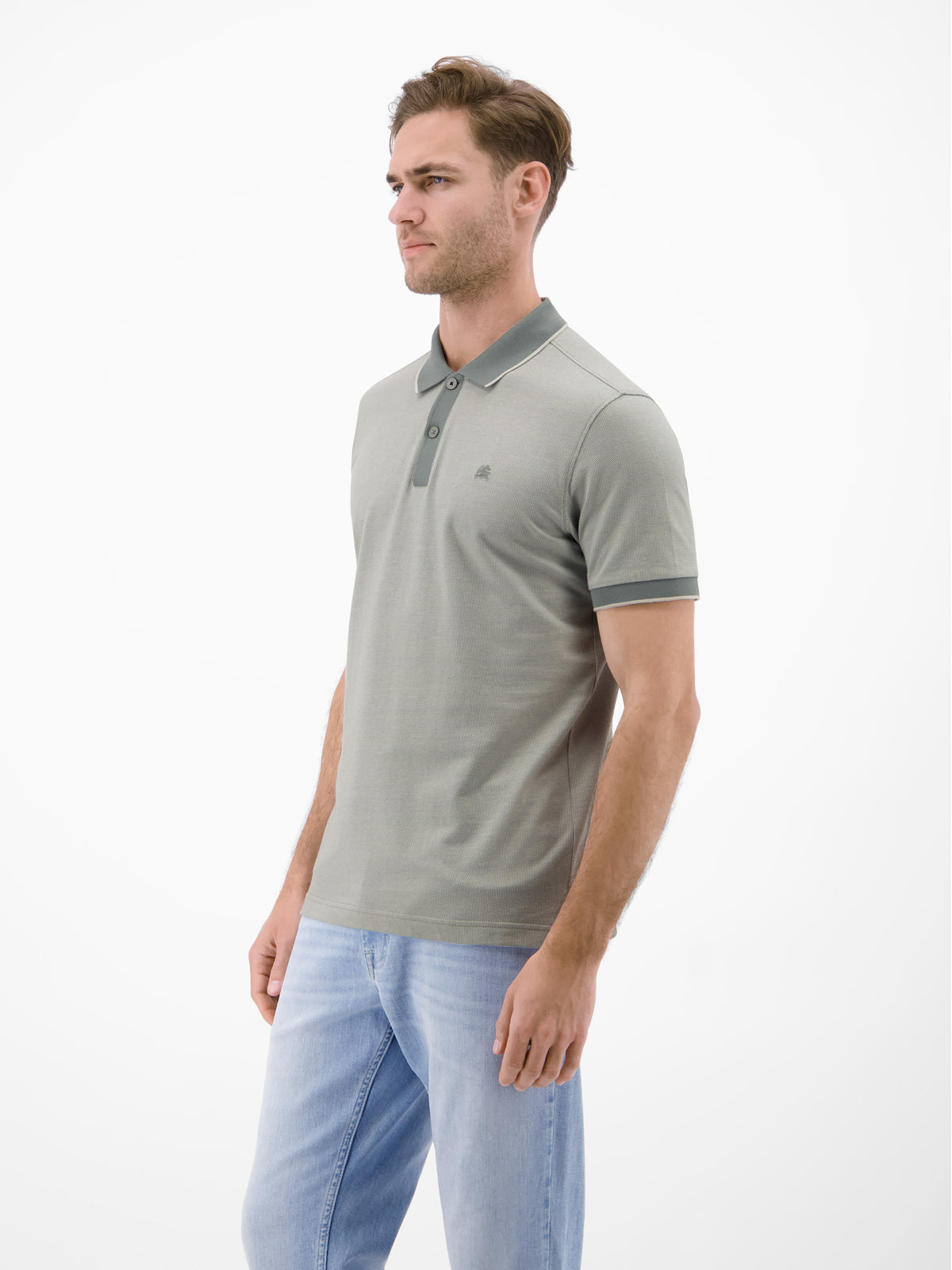 Poloshirt in 2-Tone-Optik - Polo Shirt Kurzarm