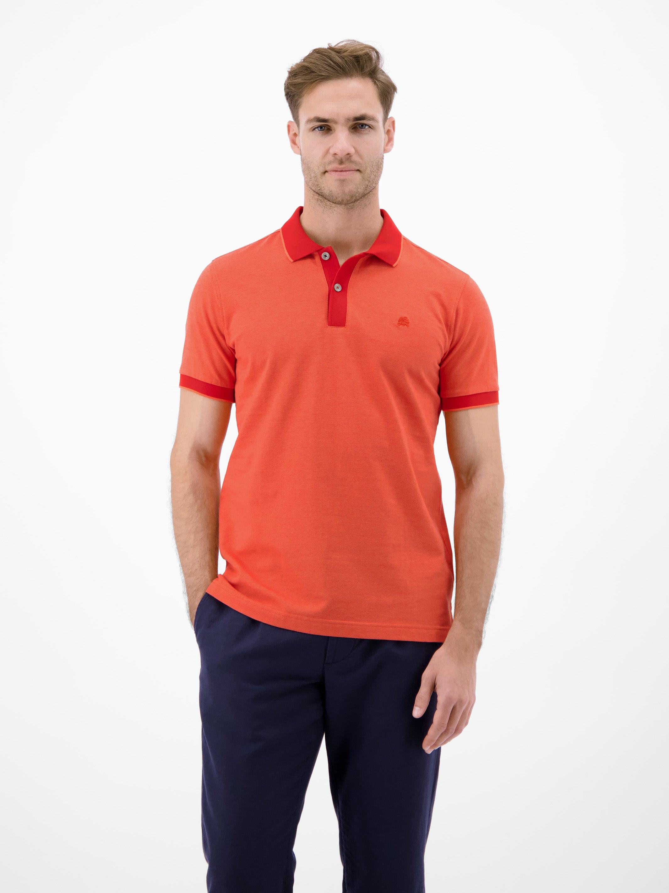 Poloshirt in 2-Tone-Optik - Polo Shirt Kurzarm