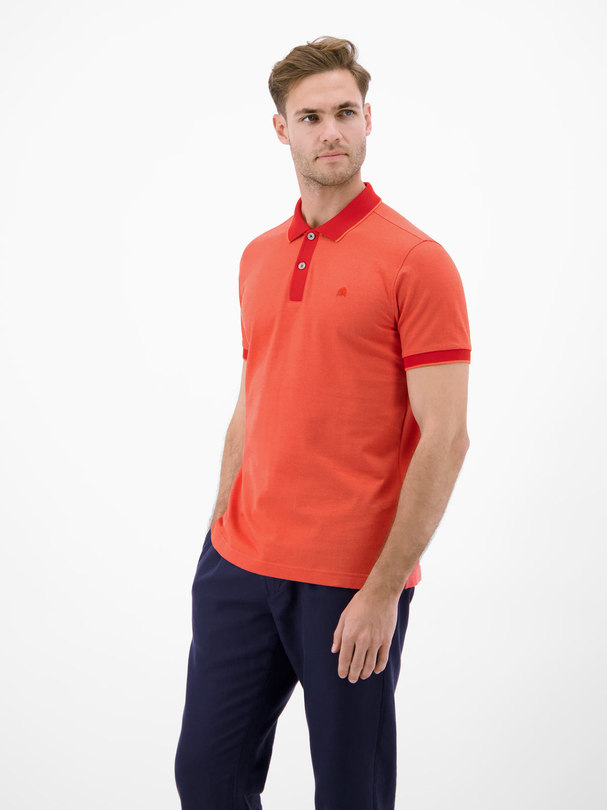 Poloshirt in 2-Tone-Optik - Polo Shirt Kurzarm
