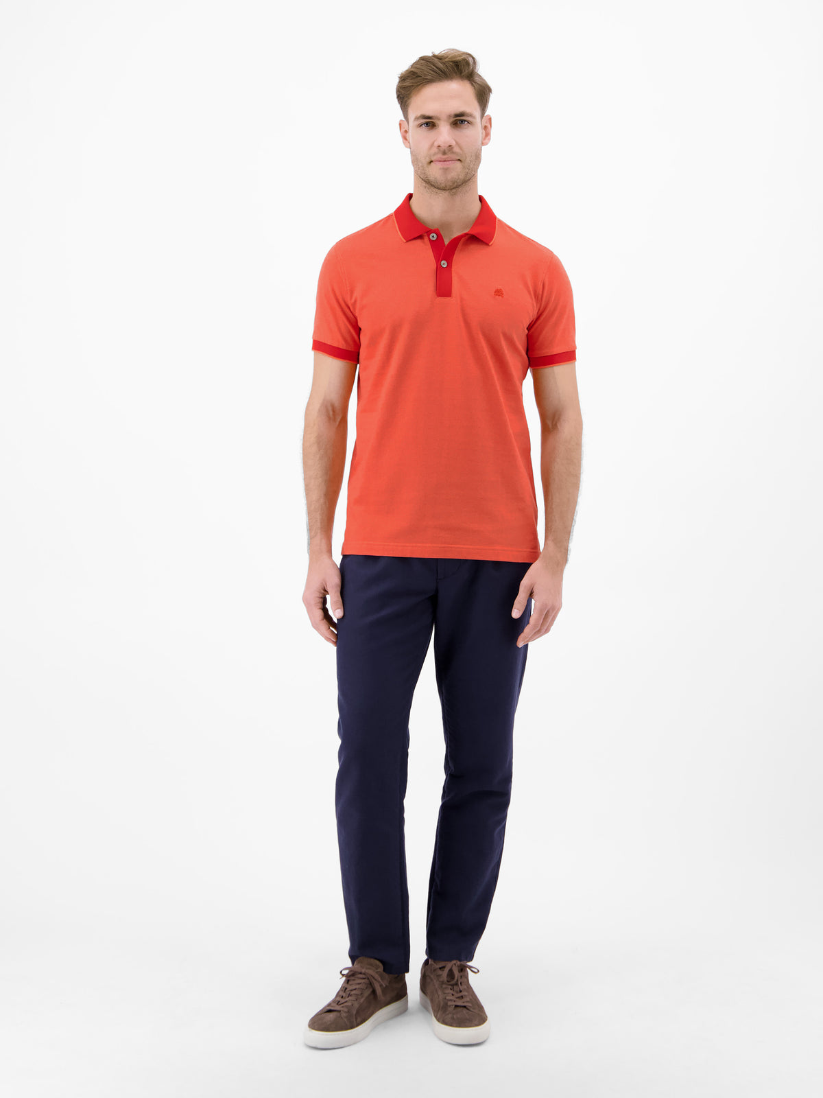 Poloshirt in 2-Tone-Optik - Polo Shirt Kurzarm