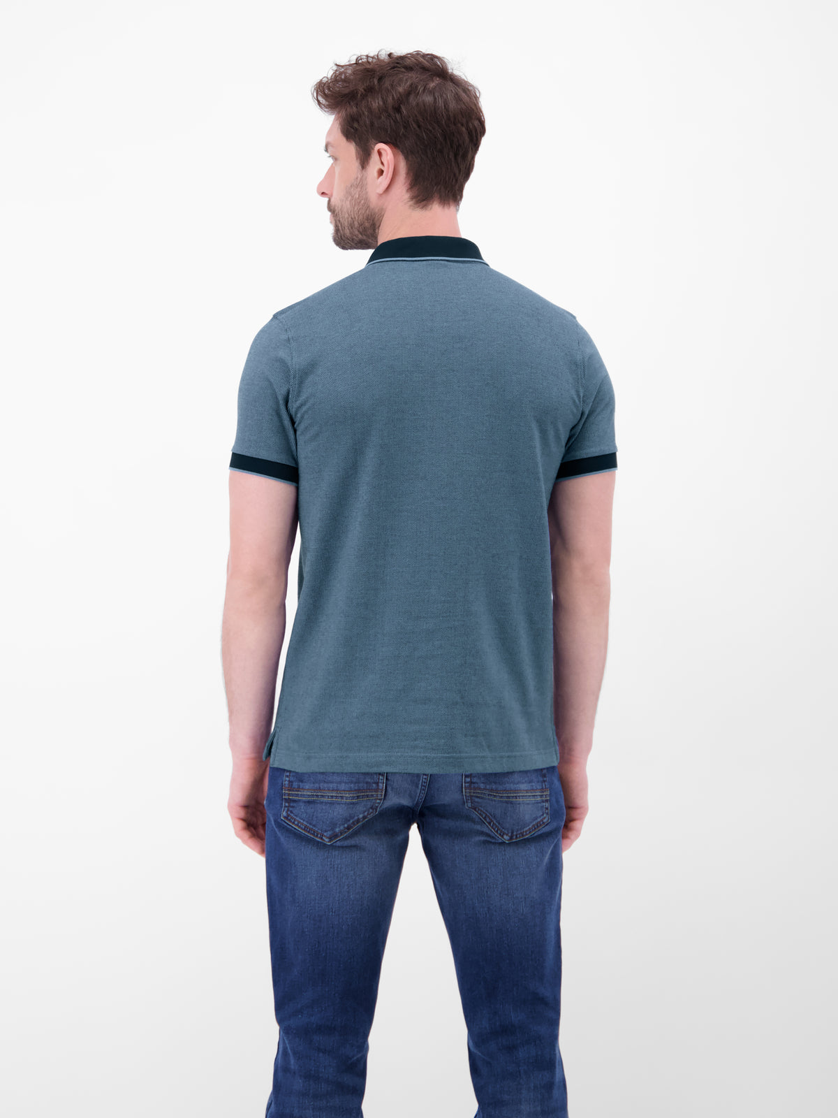 Poloshirt in 2-Tone-Optik - Polo Shirt Kurzarm