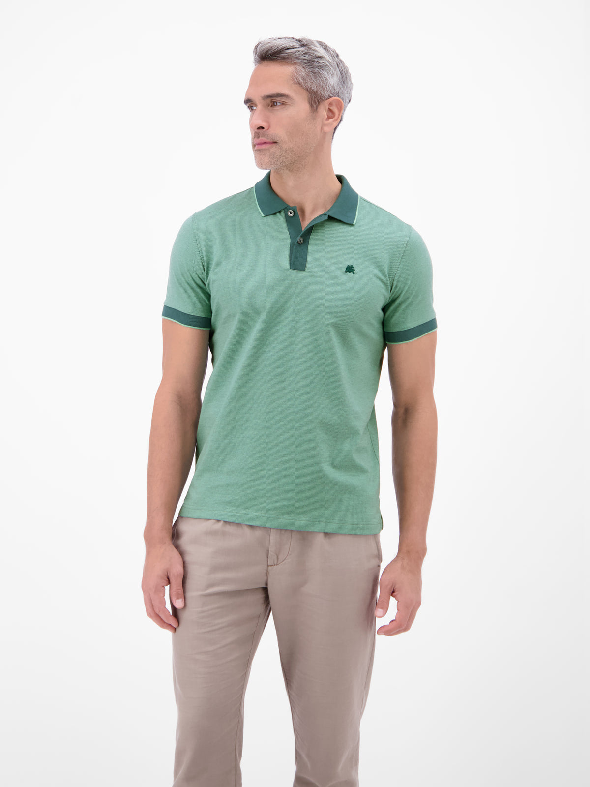 Poloshirt in 2-Tone-Optik - Polo Shirt Kurzarm