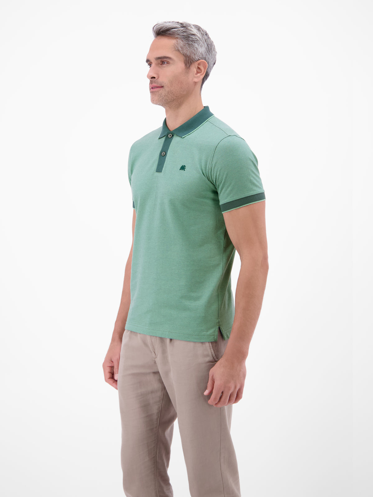 Poloshirt in 2-Tone-Optik - Polo Shirt Kurzarm