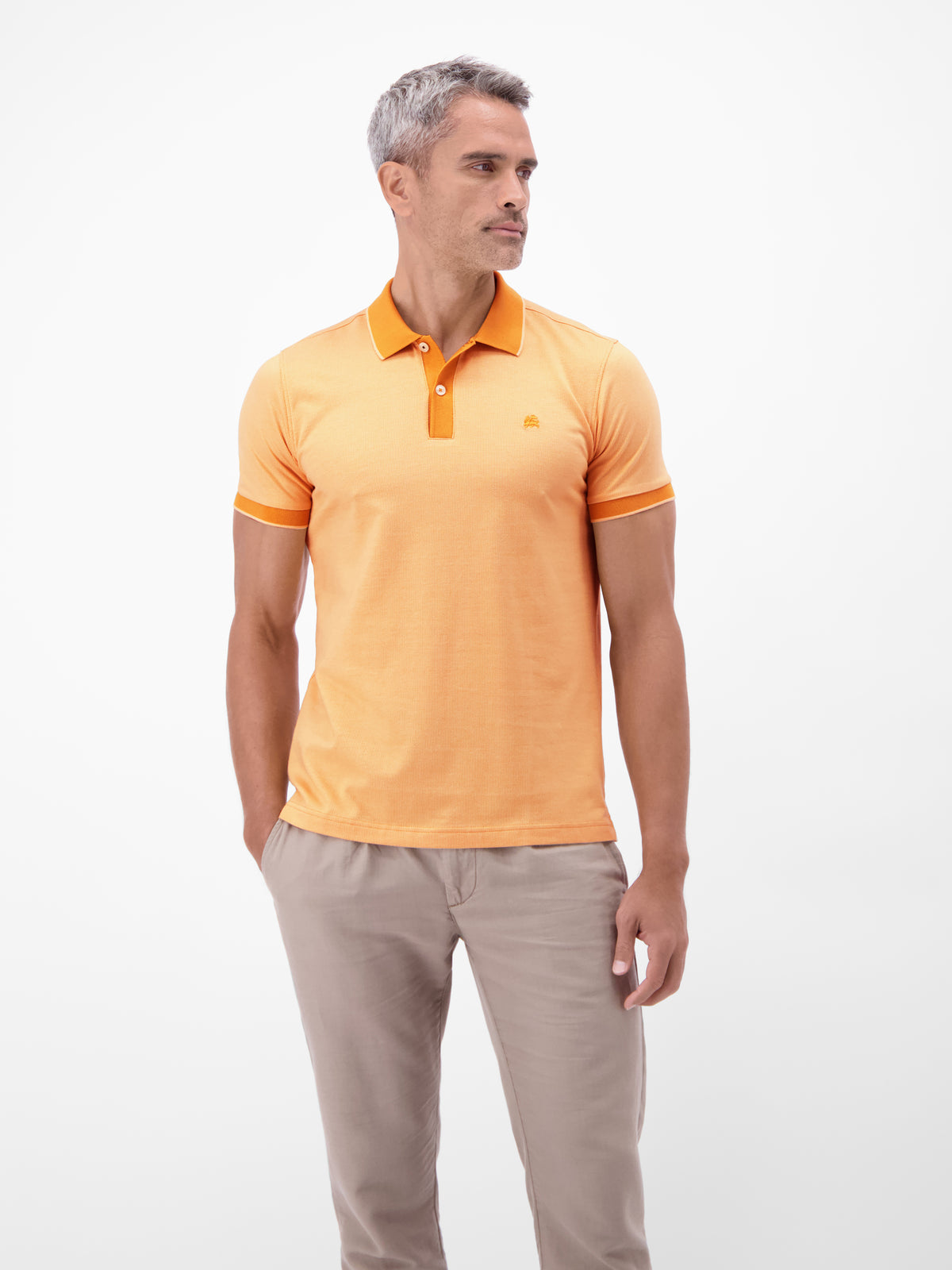 Poloshirt in 2-Tone-Optik - Polo Shirt Kurzarm