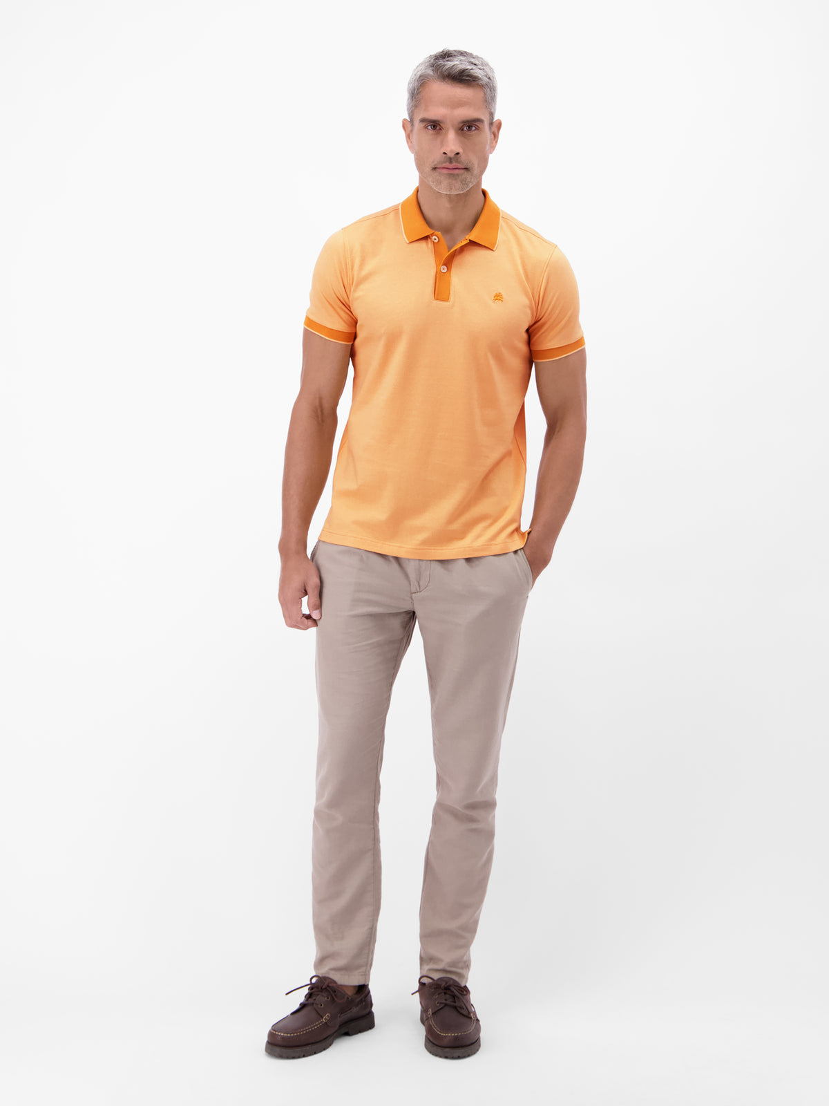 Poloshirt in 2-Tone-Optik - Polo Shirt Kurzarm