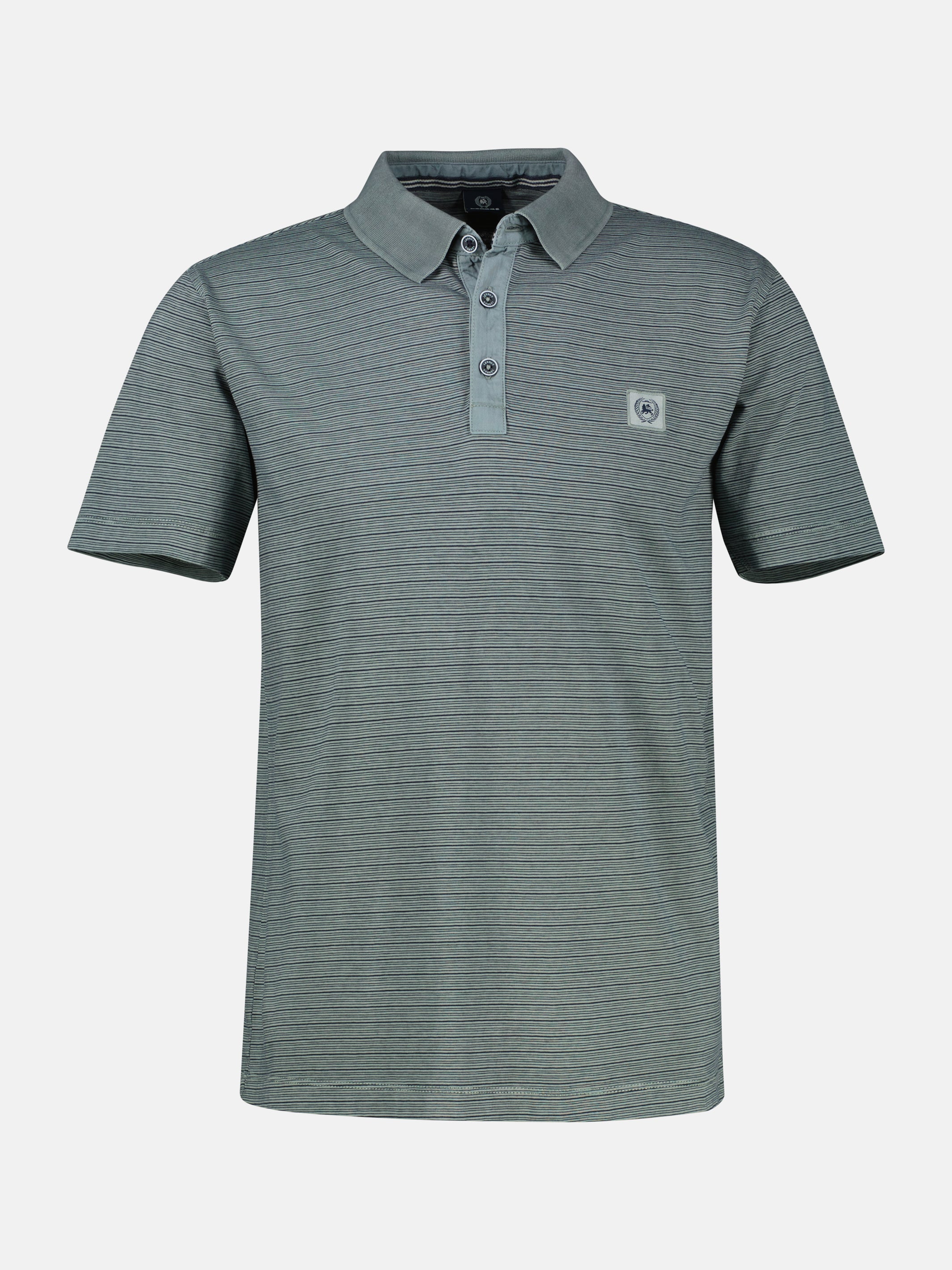 Poloshirt mit Fineliner-Optik, 100 % Baumwolle - Polo Shirt Kurzarm