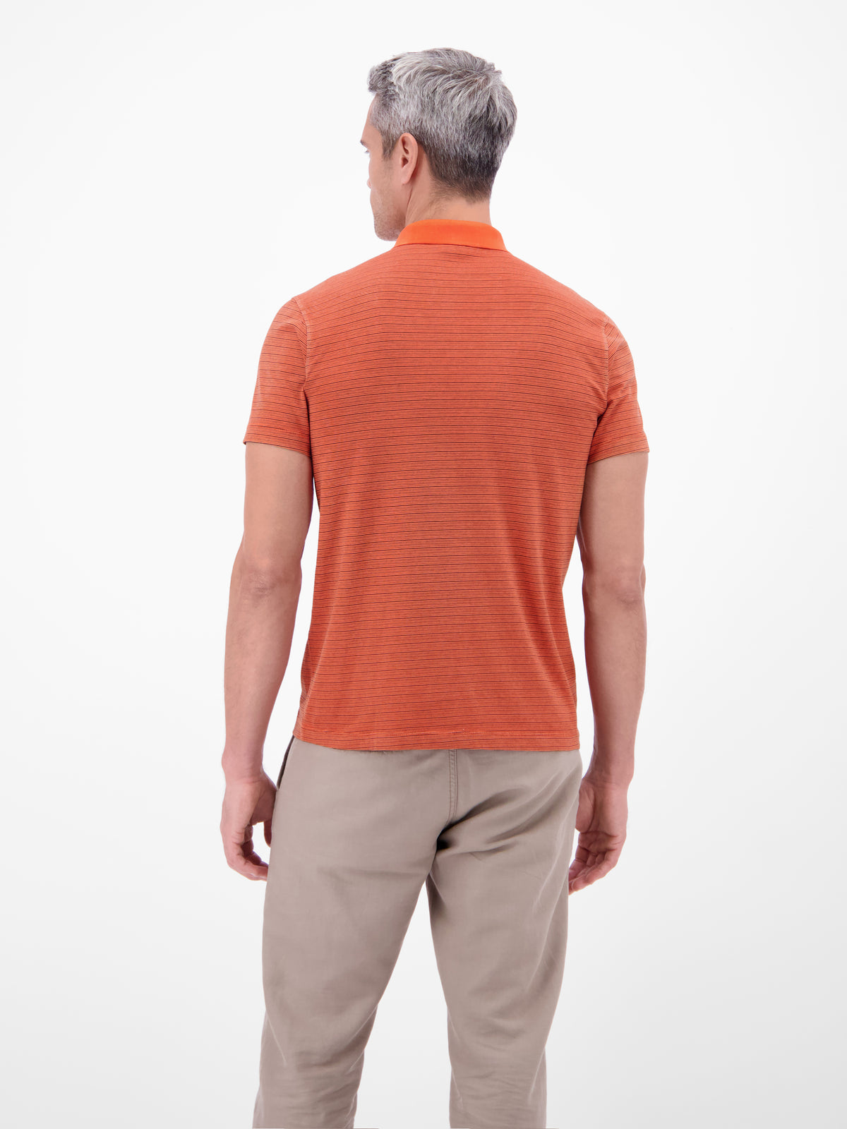 Poloshirt mit Fineliner-Optik, 100 % Baumwolle - Polo Shirt Kurzarm