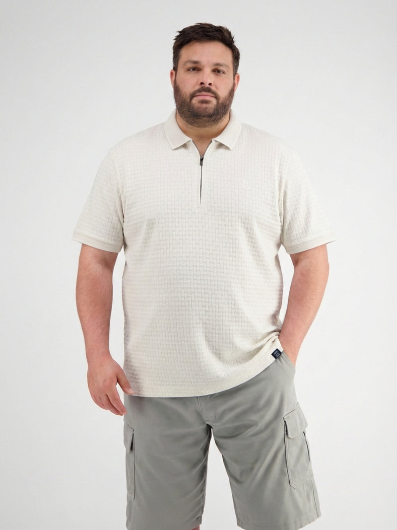 Poloshirt mit Reißverschlusskragen, grosse Größen - Polo Shirt Kurzarm