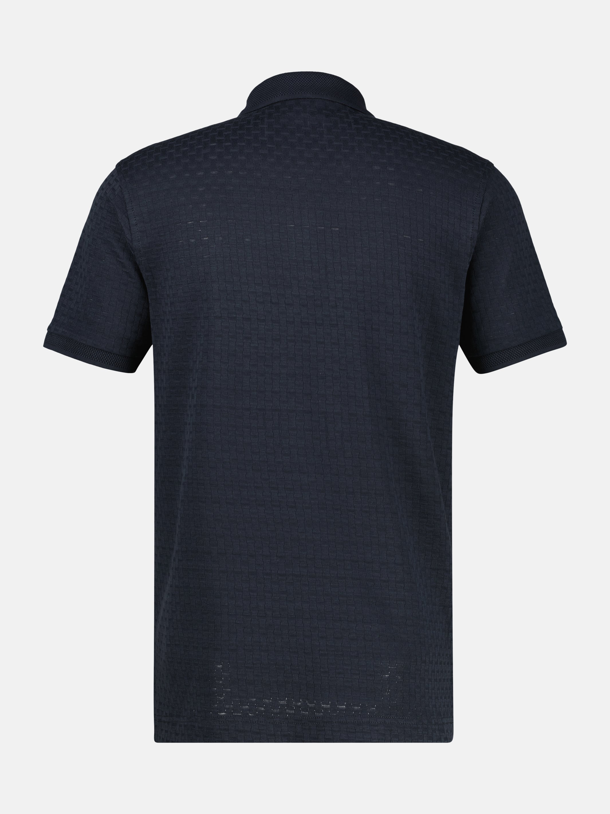 Poloshirt mit Reißverschlusskragen in Strukturqualität - Polo Shirt Kurzarm