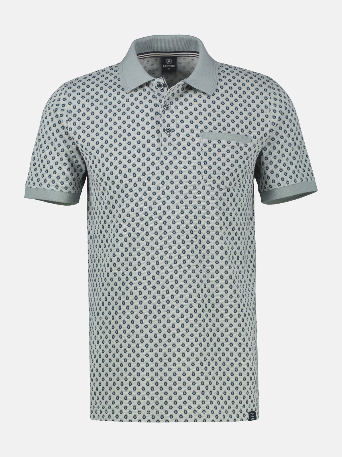 Poloshirt in 2-Tone-Optik und All-over-Print - Polo Shirt Kurzarm