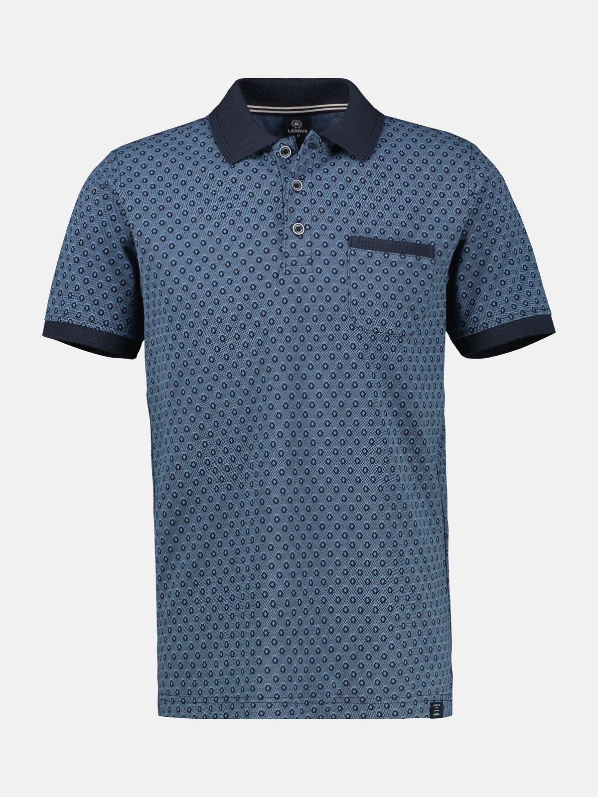 Poloshirt in 2-Tone-Optik und All-over-Print - Polo Shirt Kurzarm