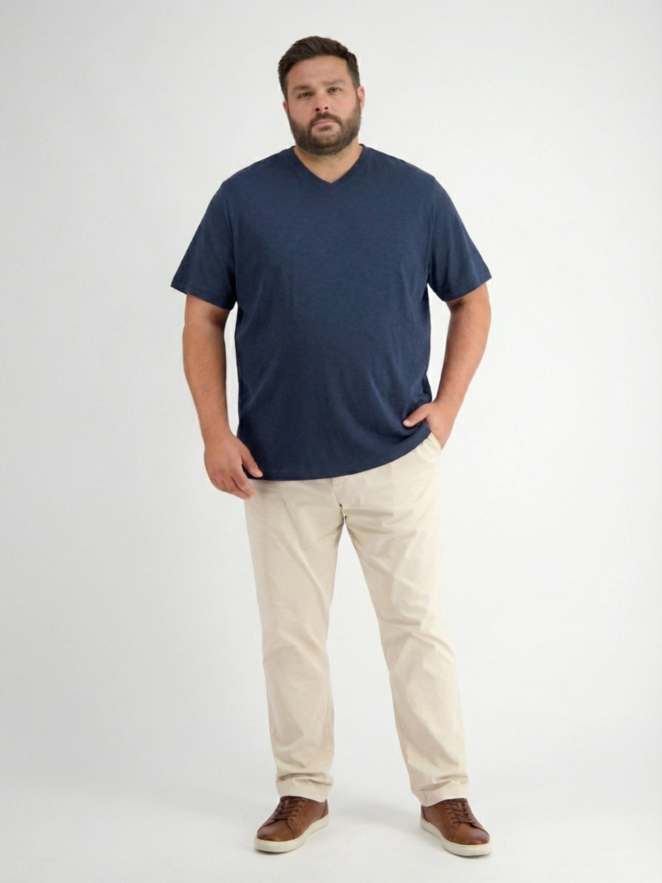 T-Shirt mit Rundhalsausschnitt, grosse Größen - T-Shirt Rundhals