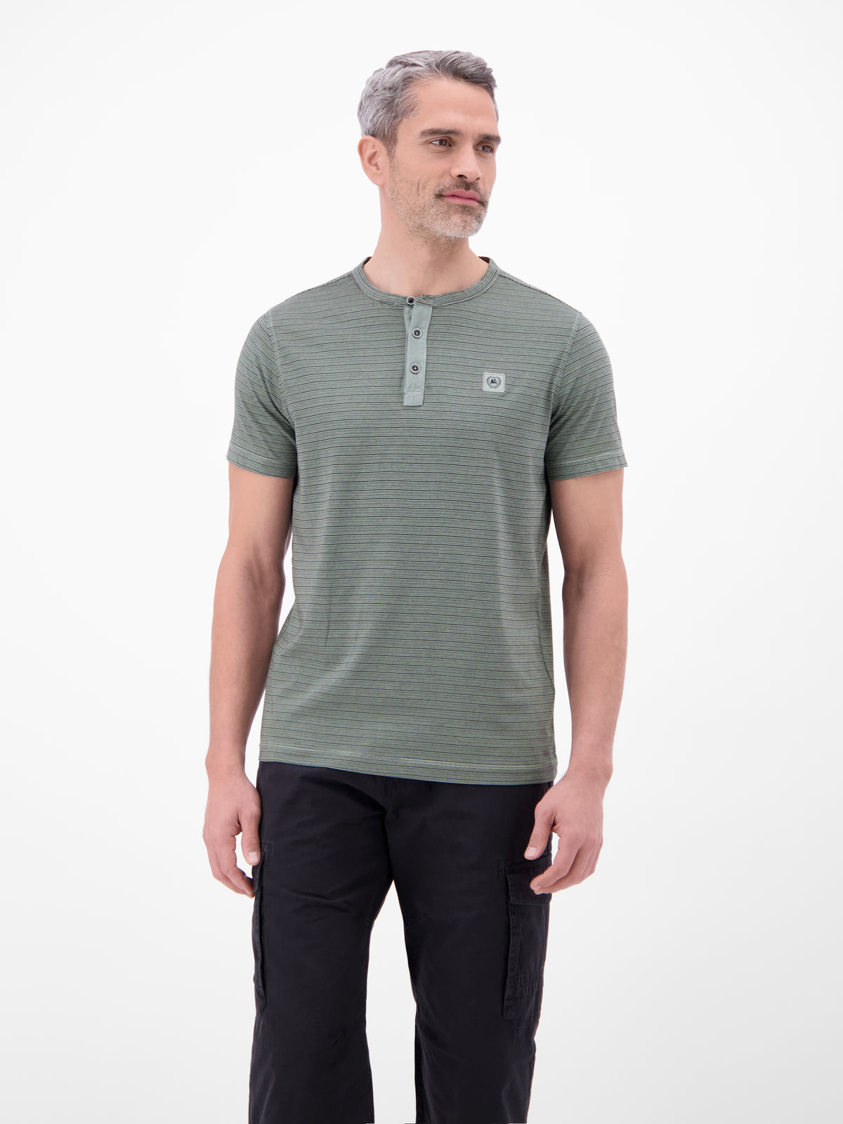 T-Shirt in Fineliner-Optik, Rundhalsausschnitt - T-Shirt Rundhals