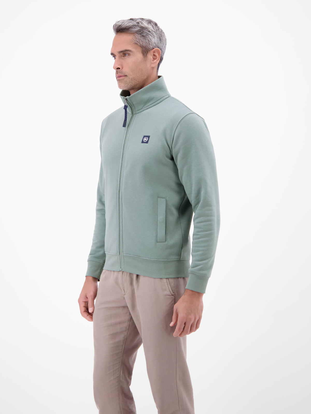 Sweatjacke aus atmungsaktivem Baumwollmischgewebe - Sweatjacke