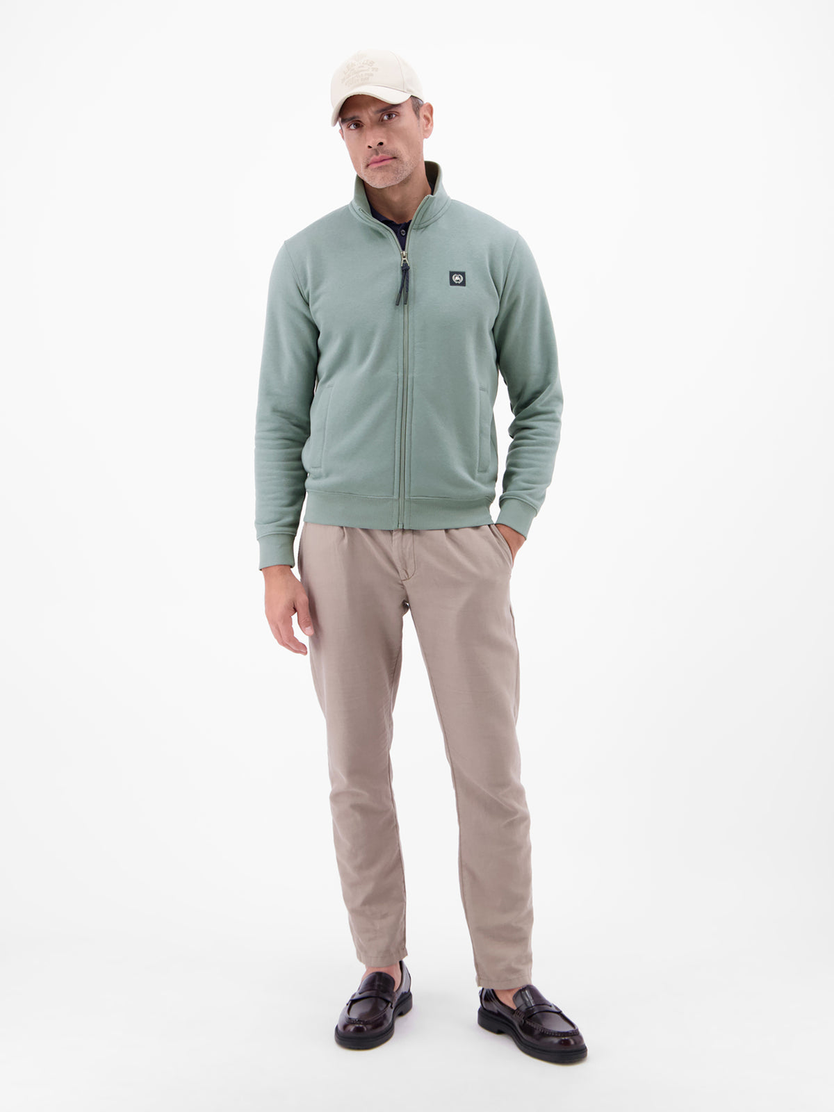 Sweatjacke aus atmungsaktivem Baumwollmischgewebe - Sweatjacke