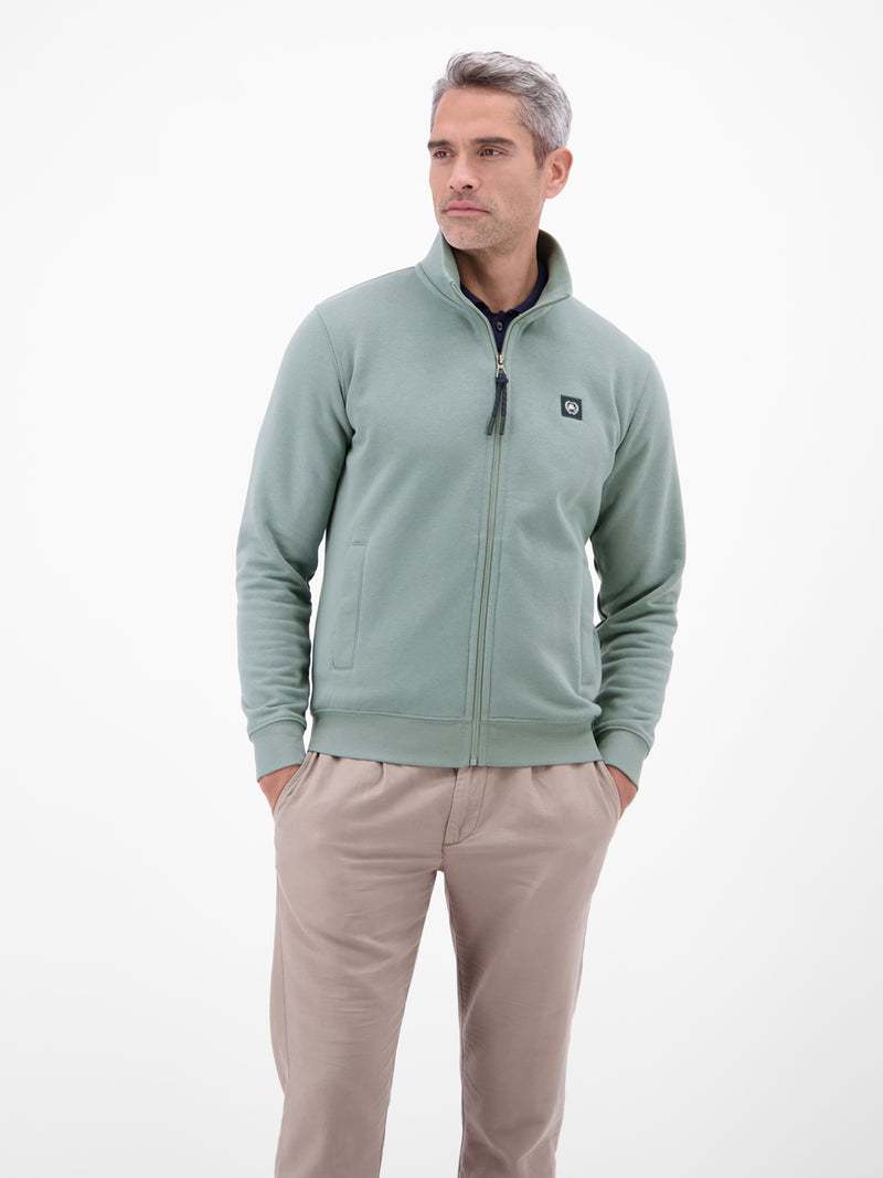 Sweatjacke aus atmungsaktivem Baumwollmischgewebe - Sweatjacke