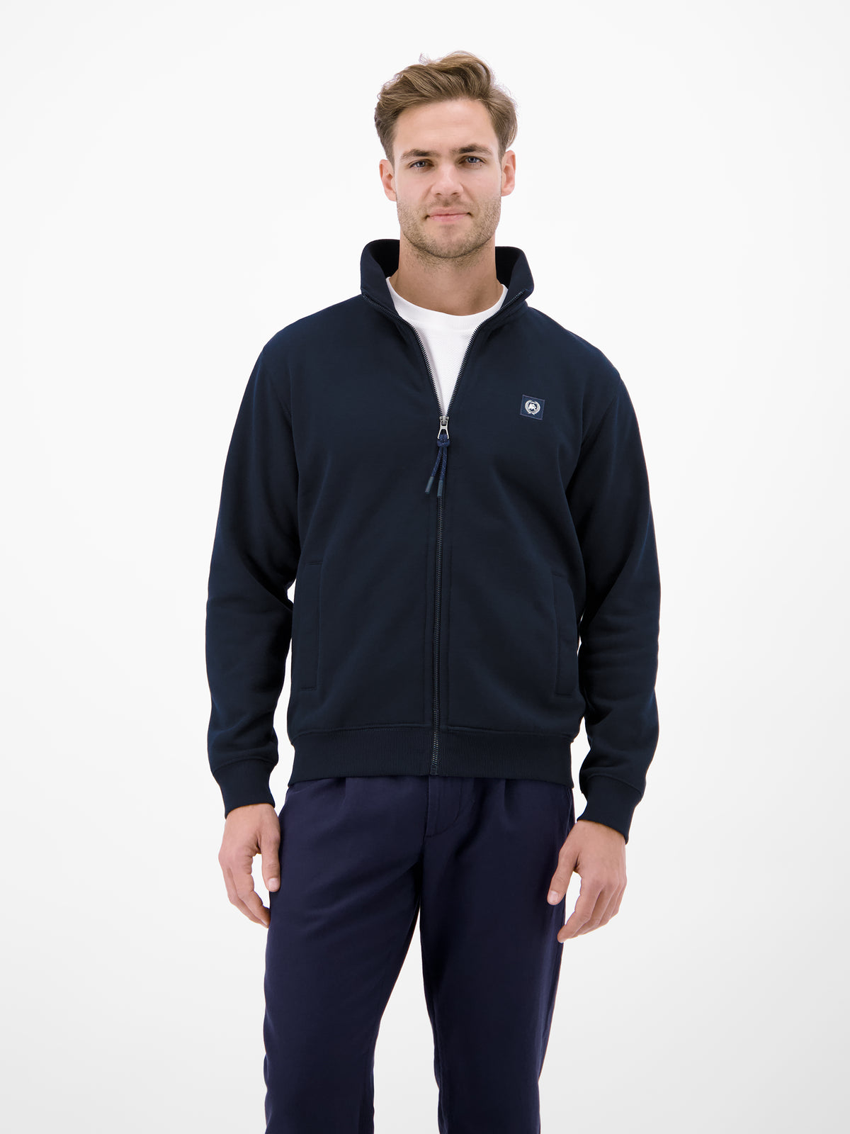 Sweatjacke aus atmungsaktivem Baumwollmischgewebe - Sweatjacke